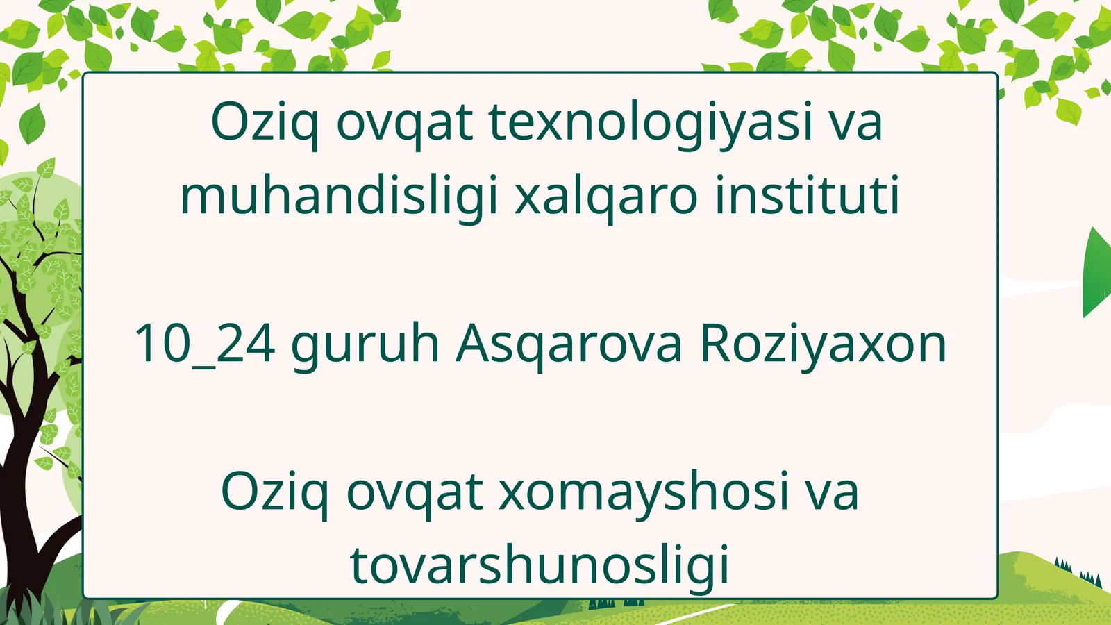 BUG‘DOY UNINING NAVLARI VA KIMYOVIY TARKIBI