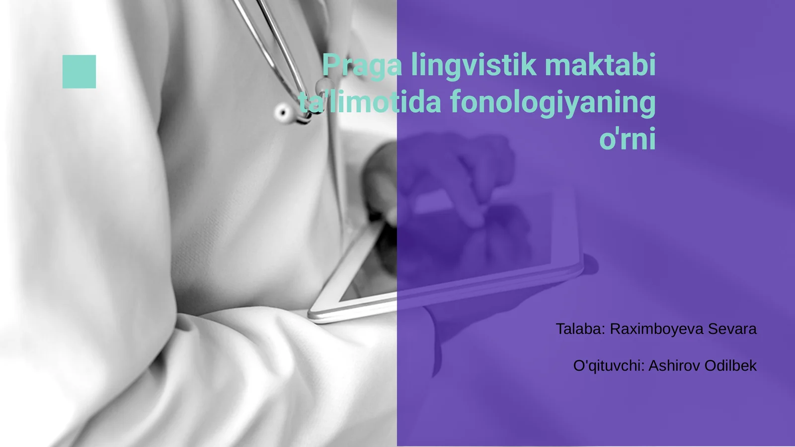 Praga lingvistik maktabi ta'limotida fonologiyaning o'rni
