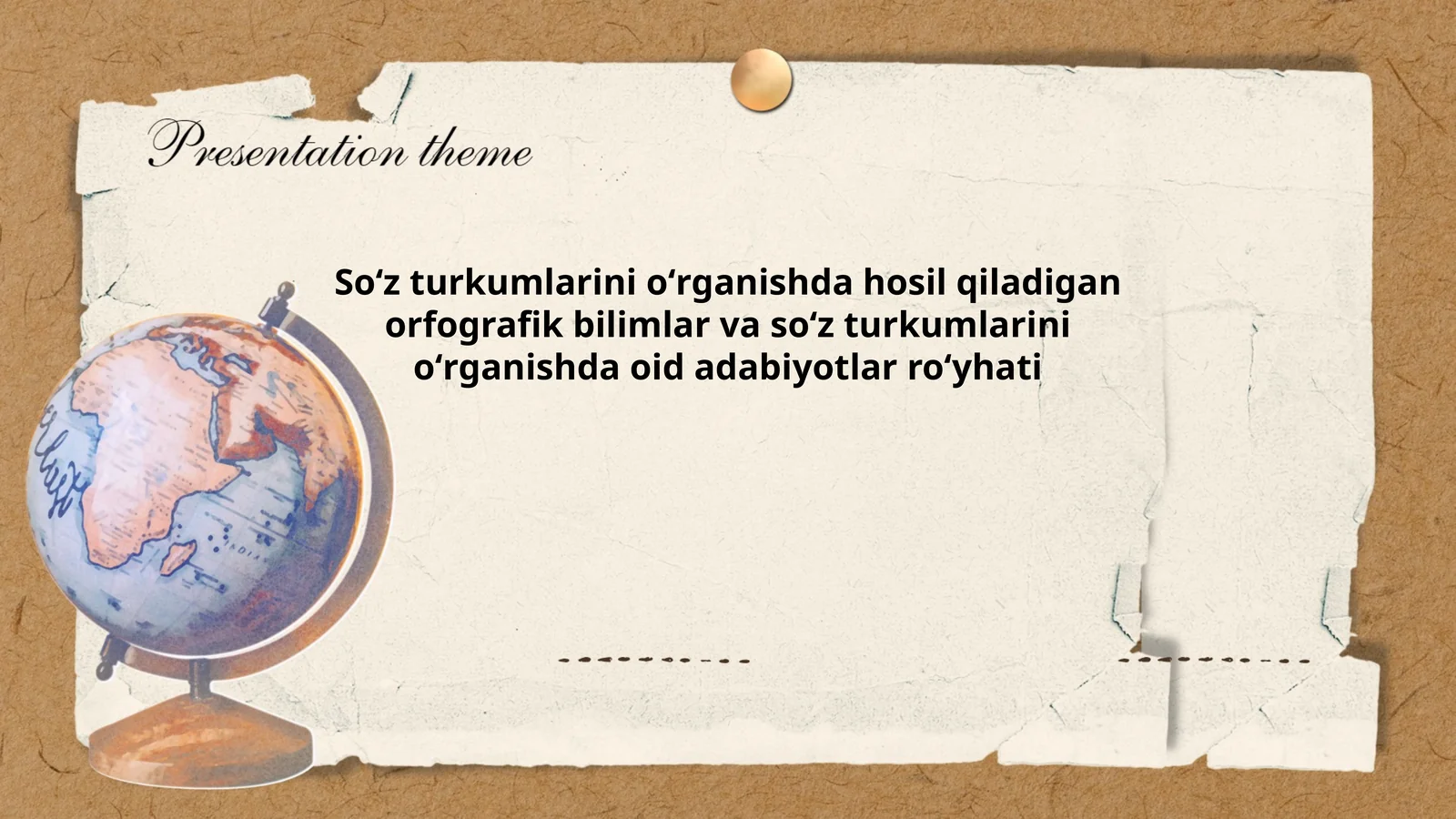 Soʻz turkumlarini oʻrganishda hosil qiladigan orfografik bilimlar va soʻz turkumlarini oʻrganishda oid adabiyotlar roʻyhati