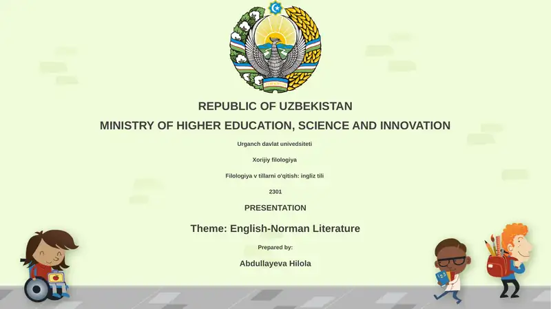 Xorijiy filologiya: Filologiya v tillarni o'qitish: ingliz tili