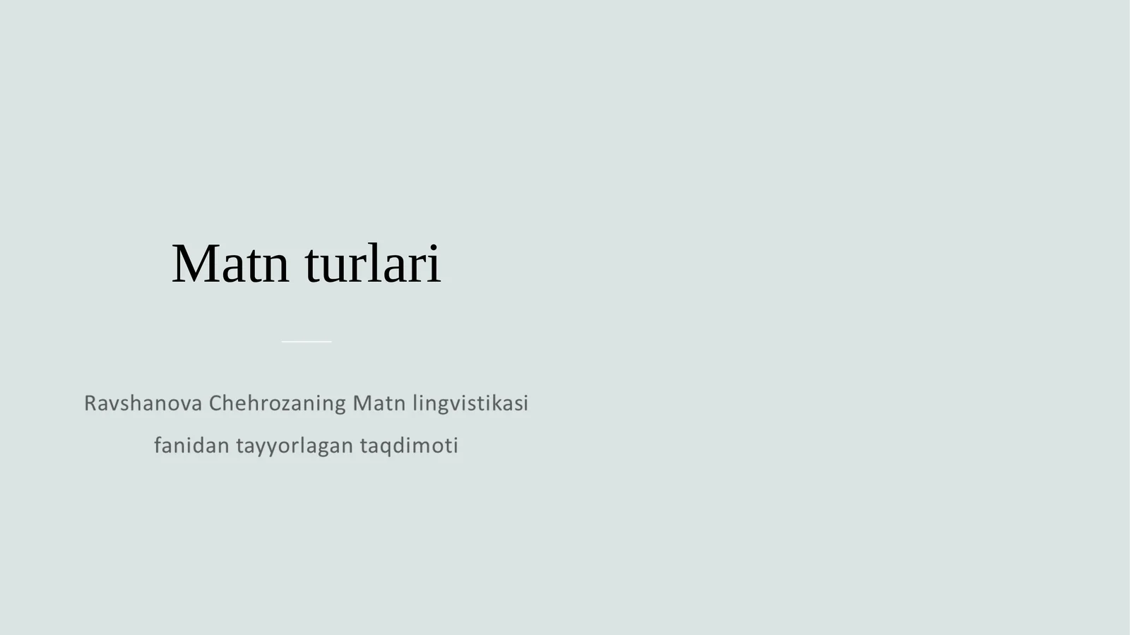 Matn turlari