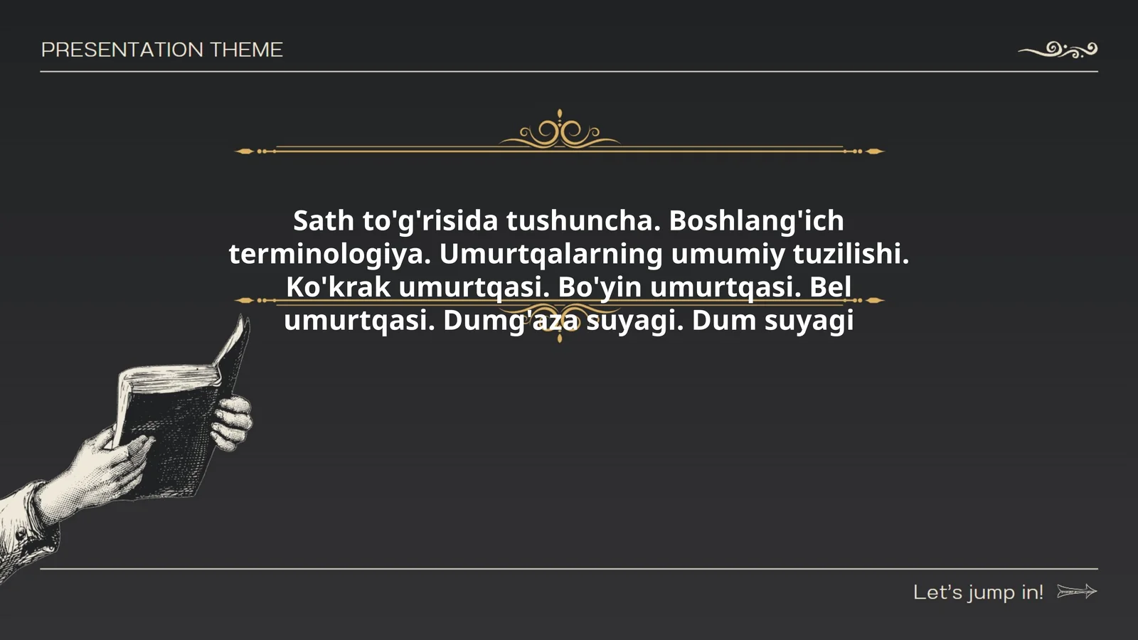 Umurtqalarning umumiy tuzilishi