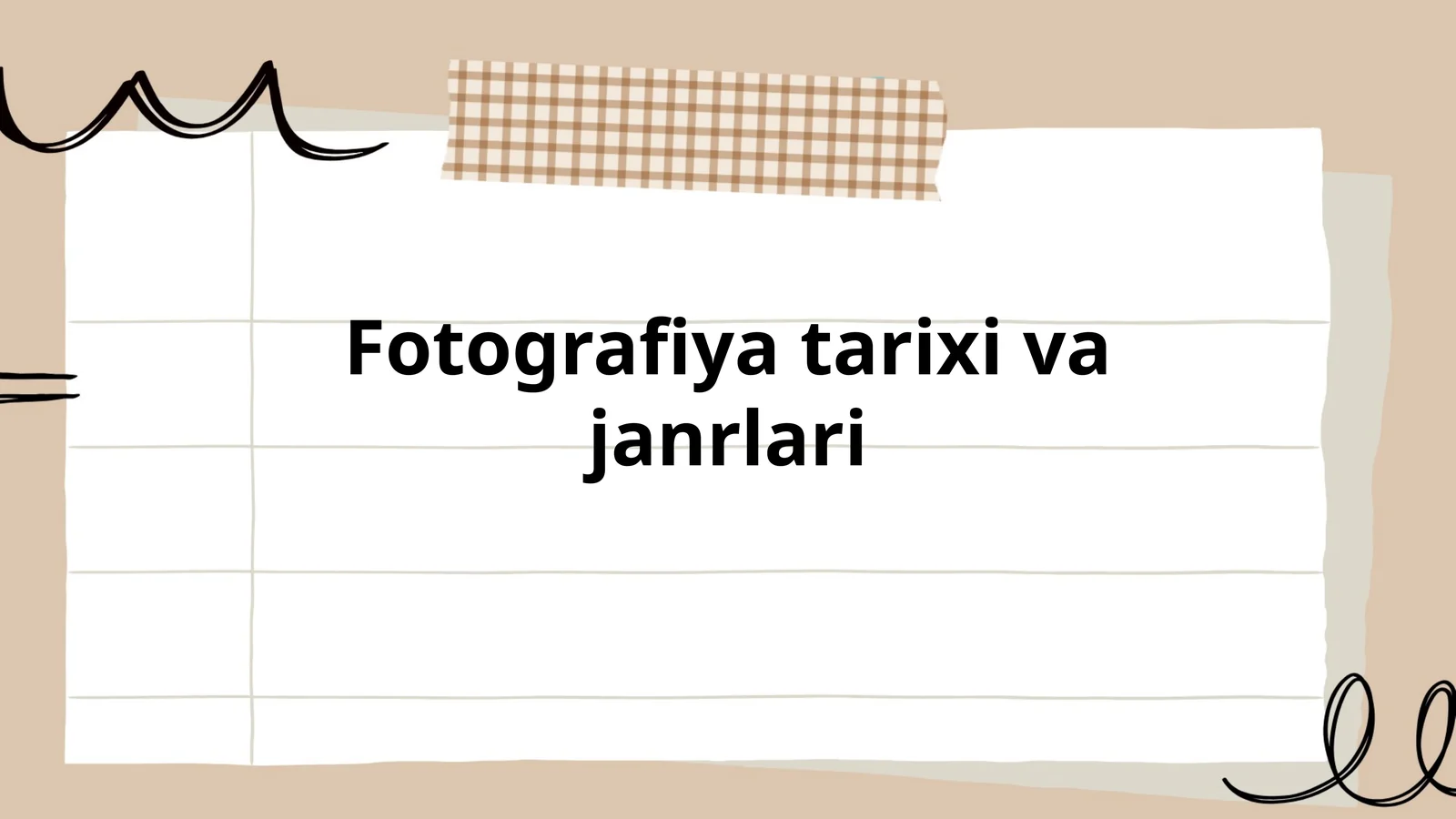 Fotografiya tarixi va janrlari