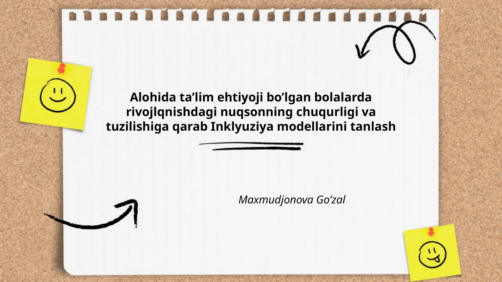 Alohida ta’lim ehtiyoji bo’lgan bolalarda rivojlqnishdagi nuqsonning chuqurligi va tuzilishiga qarab Inklyuziya modellarini tanlash
