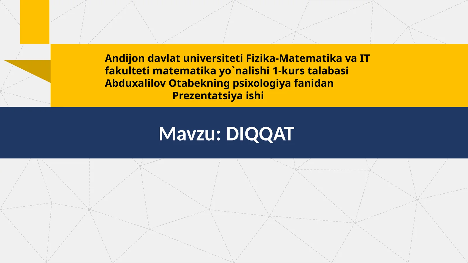 Diqqat Mavzusi