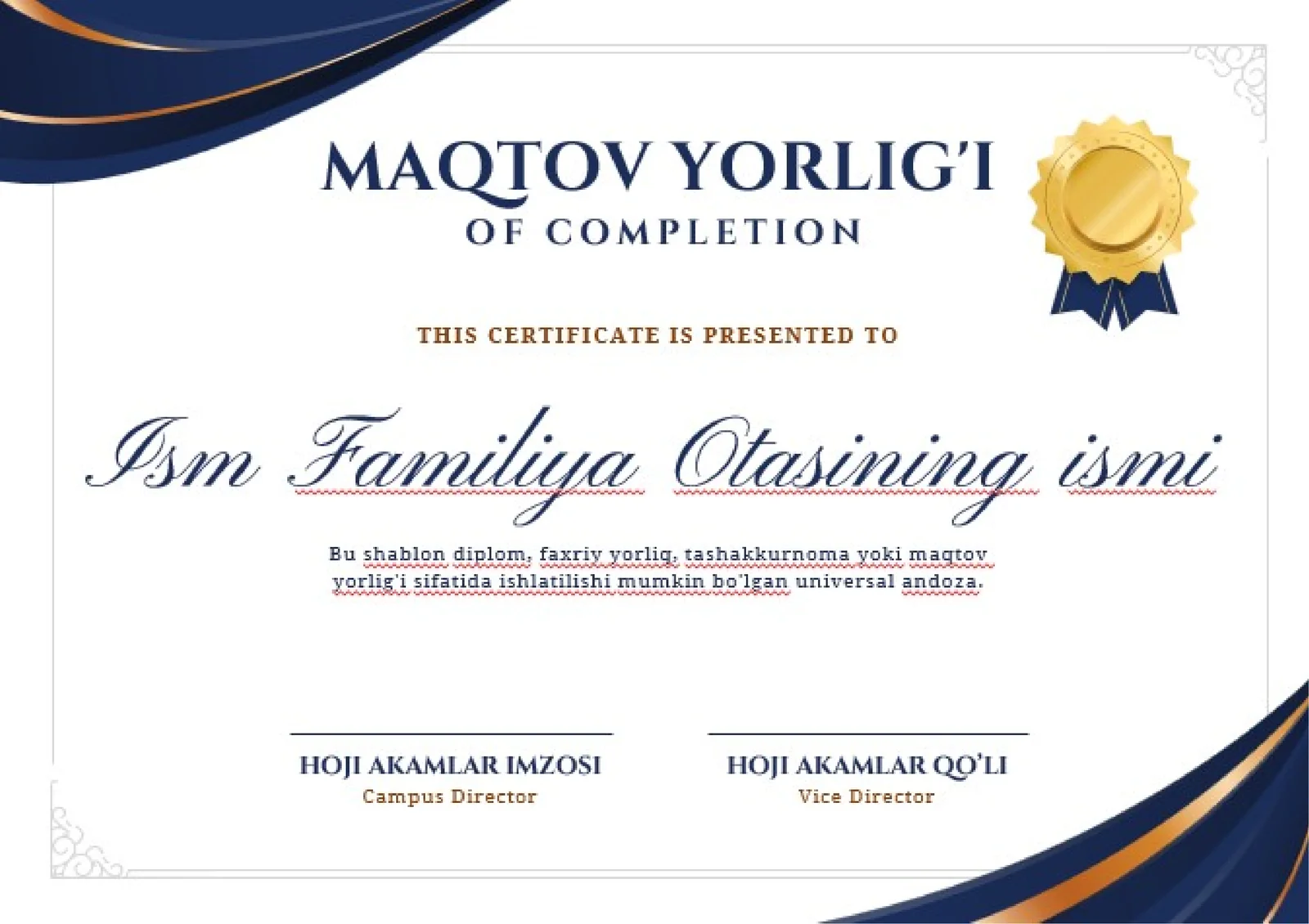 MAQTOV YORLIG'I