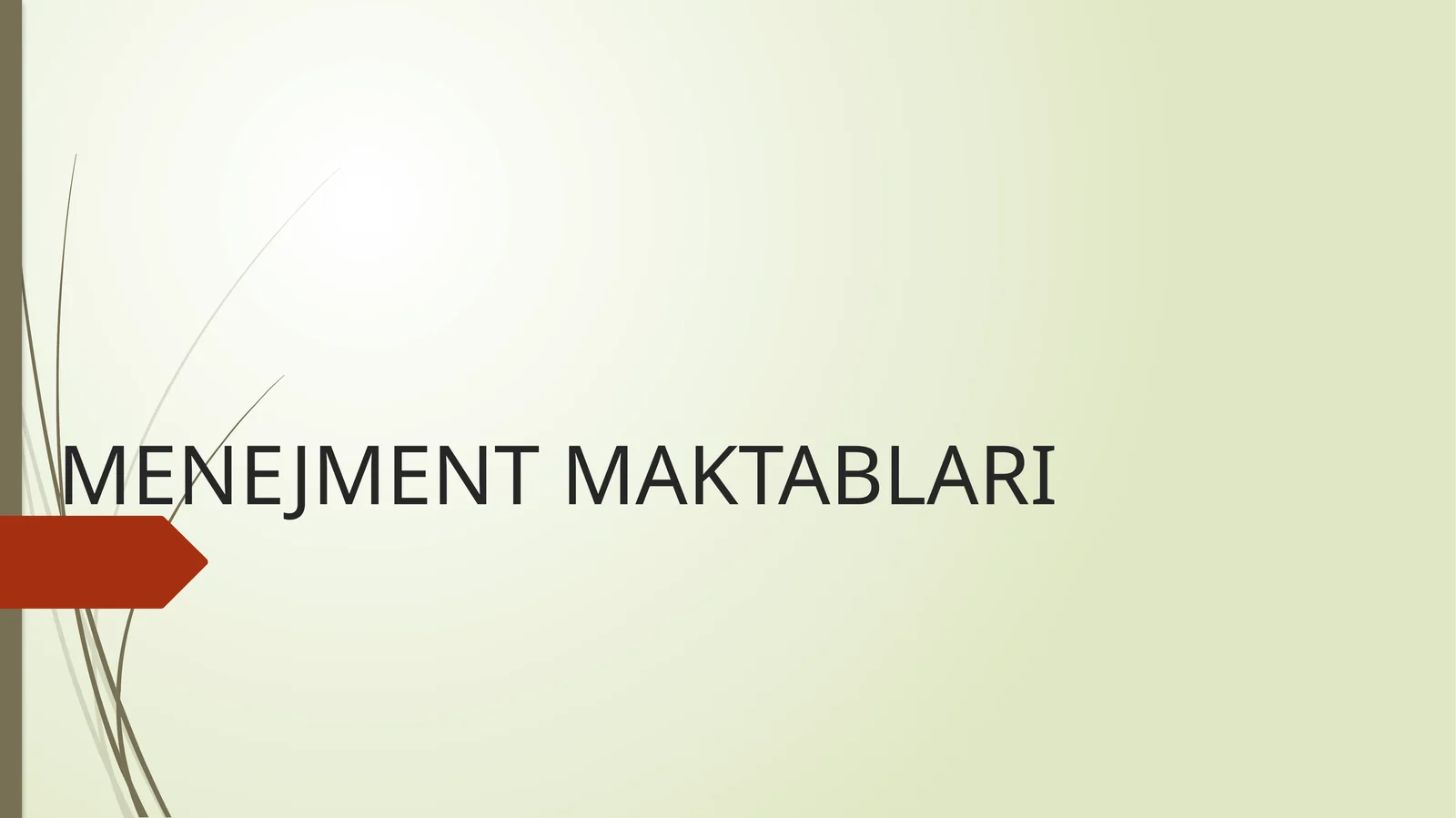 MENEJMENT MAKTABLARI