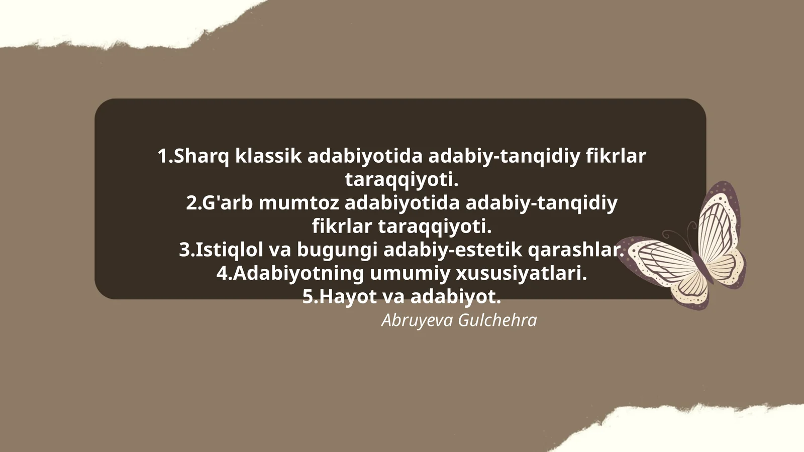 Sharq klassik adabiyotida adabiy-tanqidiy fikrlar taraqqiyoti