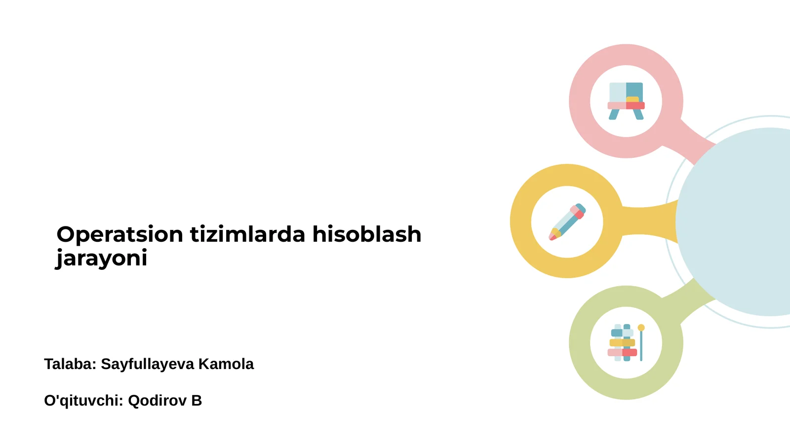 Operatsion tizimlarda hisoblash jarayoni