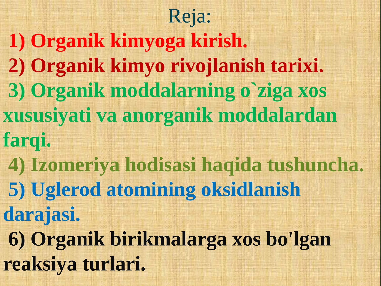 Organikkimyo