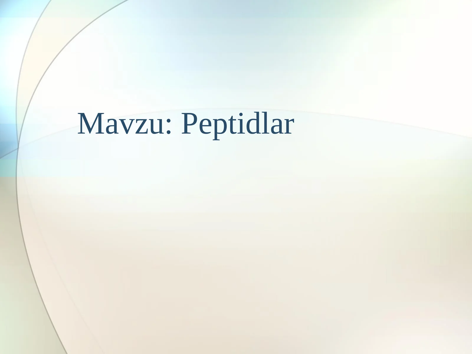 Peptidlar