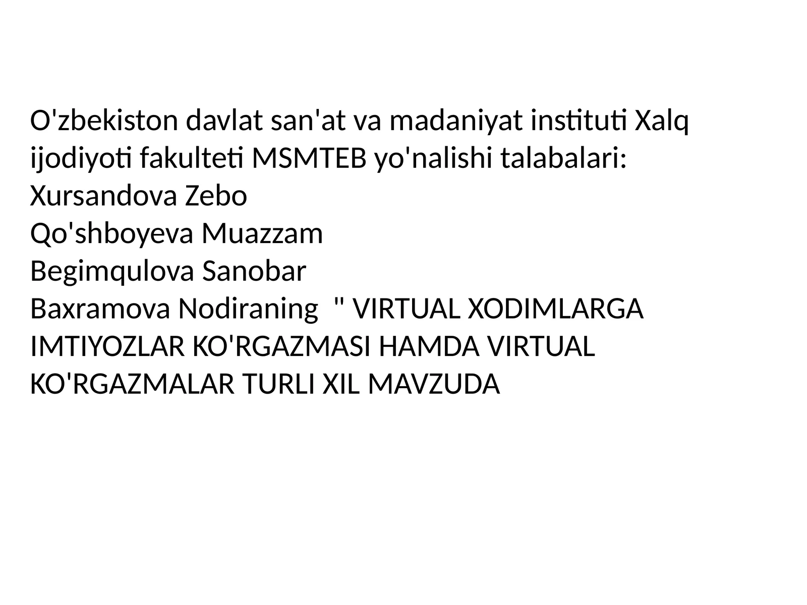 XursandovaZebo