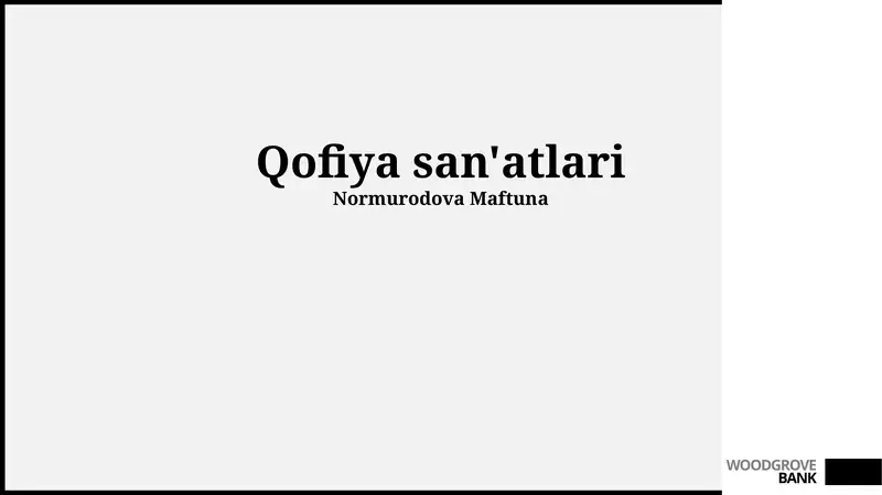 Qofiya san'atlari