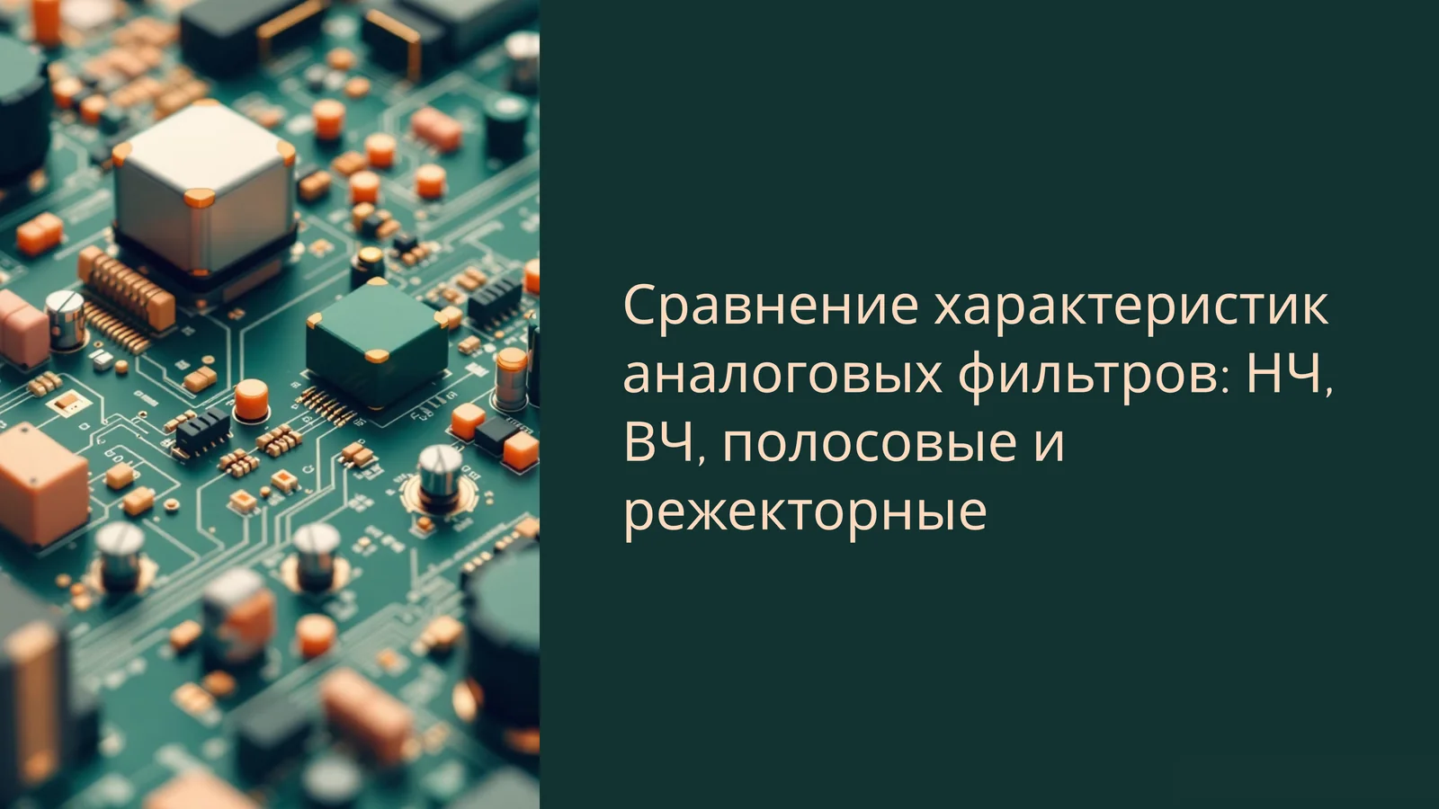 Основы аналоговых фильтров