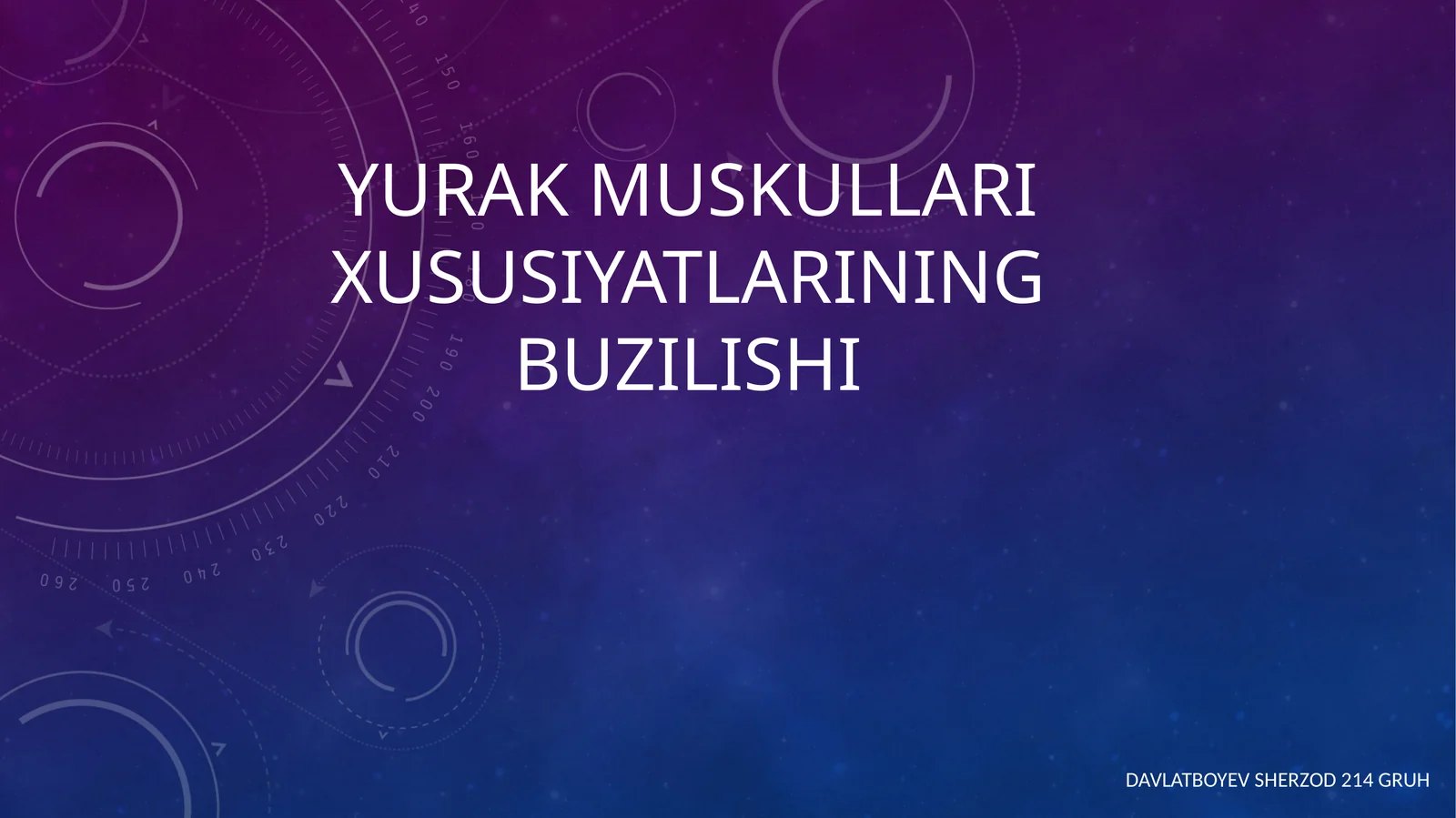 Yurak muskullari xususiyatlarining buzulishi