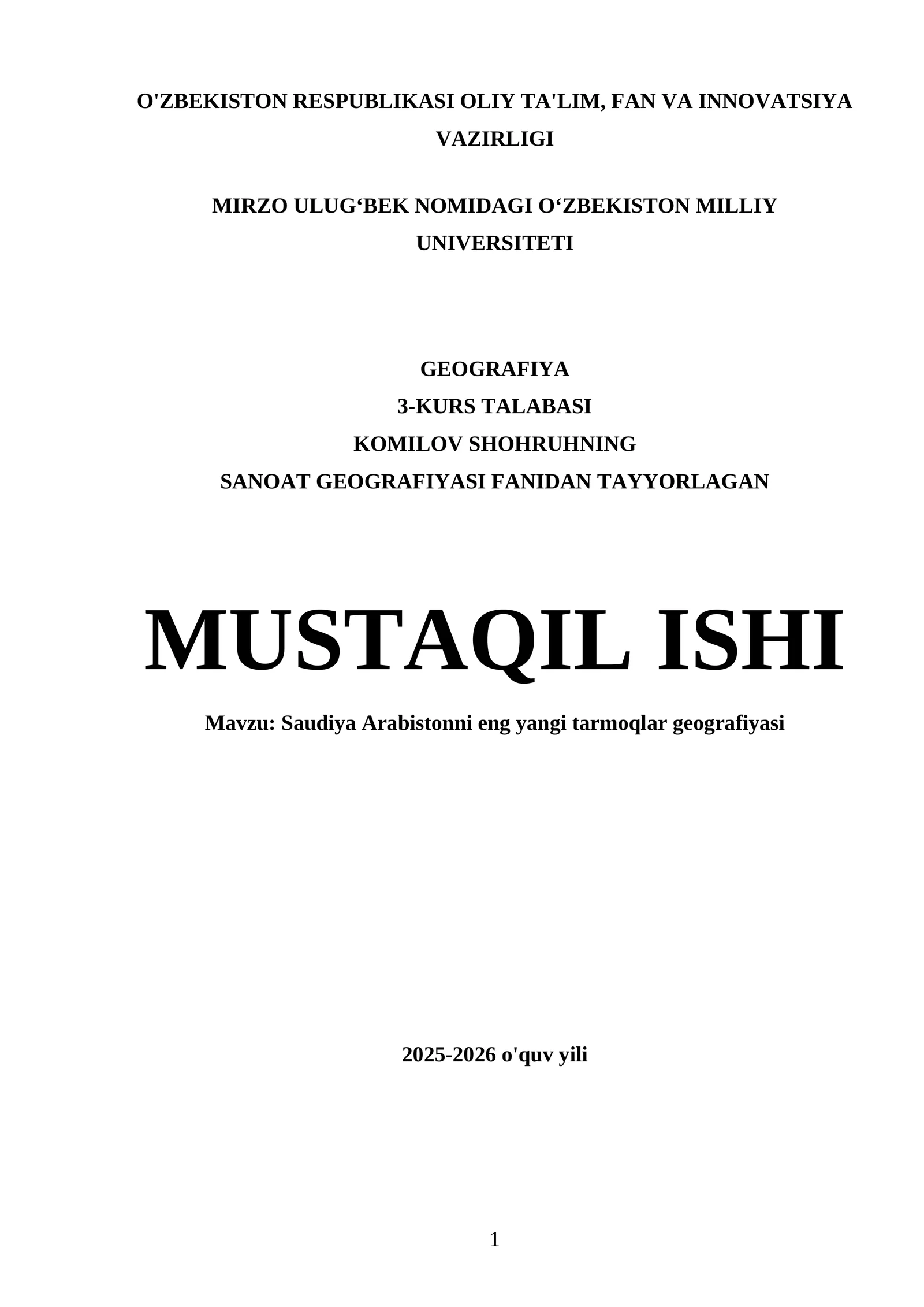 Saudiya Arabistonni eng yangi tarmoqlar geografiyasi