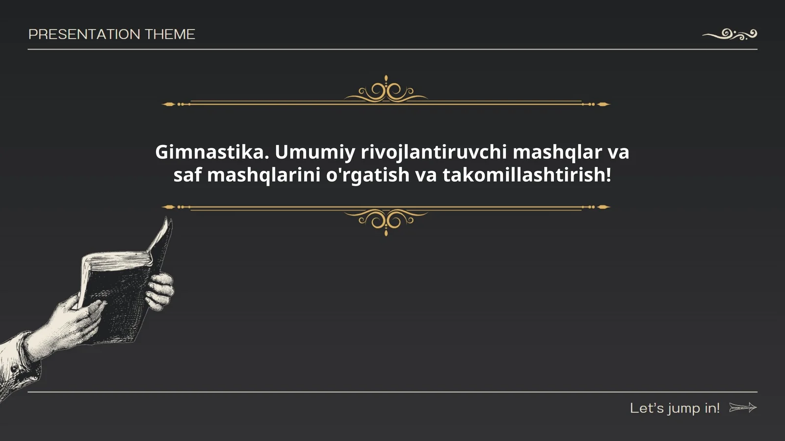 Gimnastika. Umumiy rivojlantiruvchi mashqlar va saf mashqlarini o'rgatish va takomillashtirish!