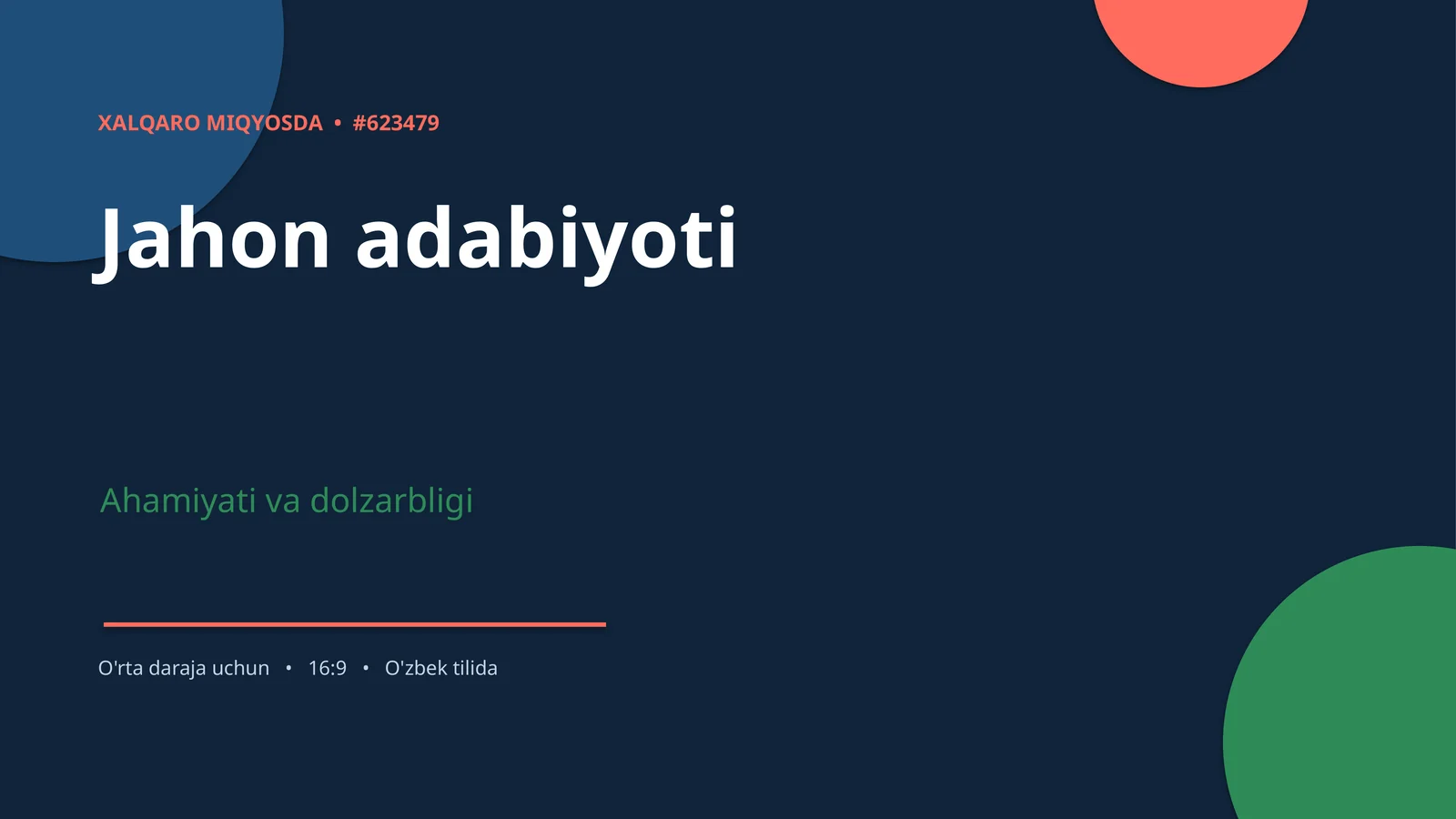 Jahon adabiyoti