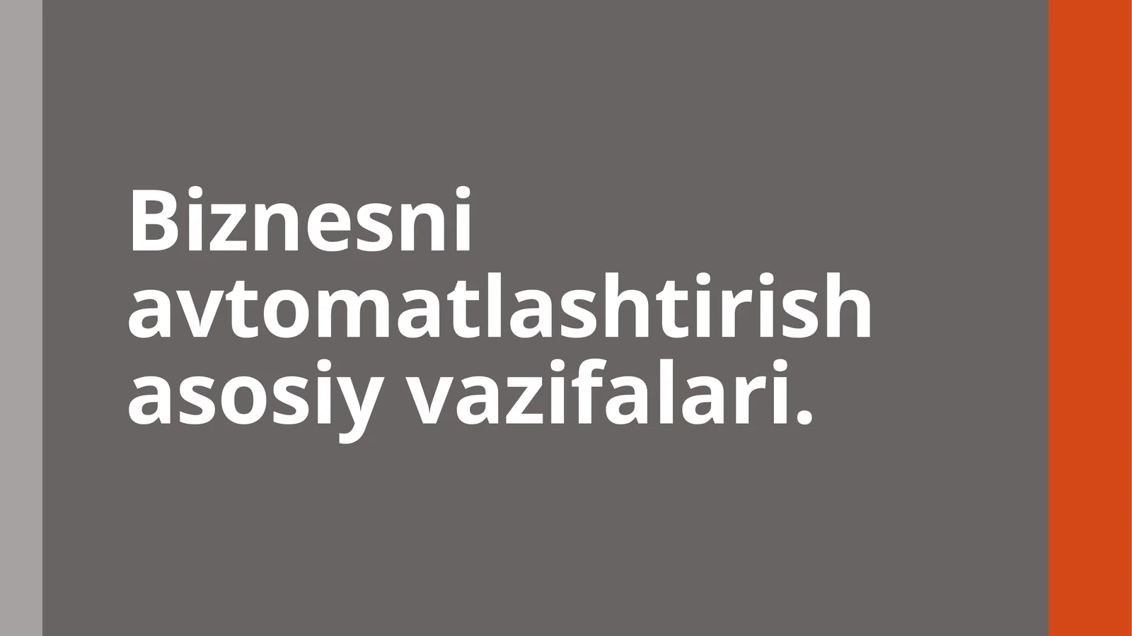 Avtomatlashtirishyunalishlari