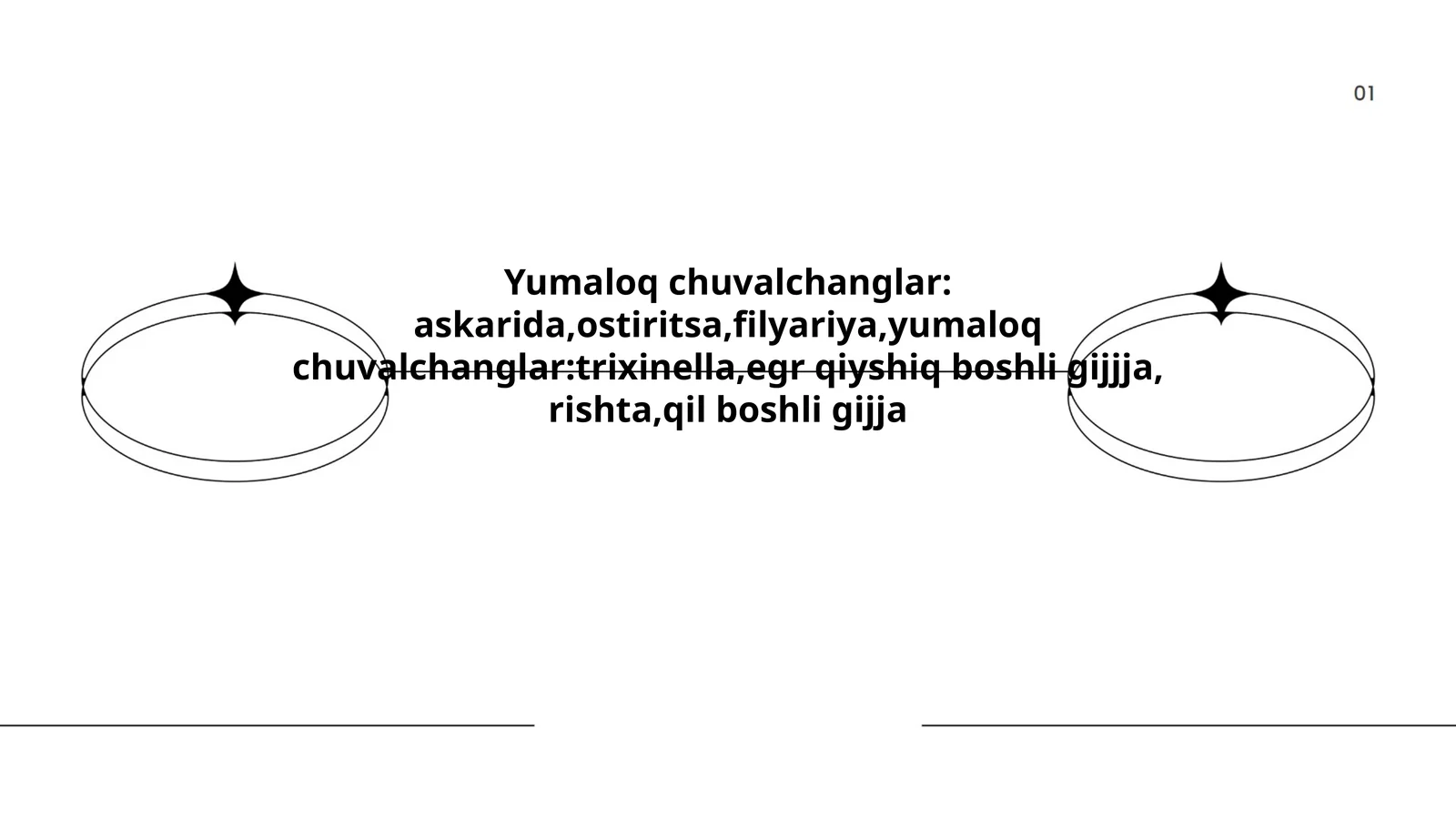 Yumaloq chuvalchanglar anatomiyasi