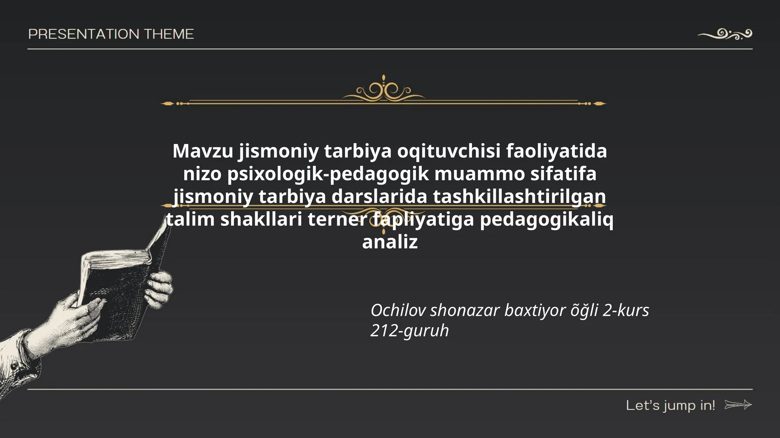 jismoniy tarbiya oqituvchisi faoliyatida nizo psixologik-pedagogik muammo sifatifa jismoniy tarbiya darslarida tashkillashtirilgan talim shakllari terner fapliyatiga pedagogikaliq analiz