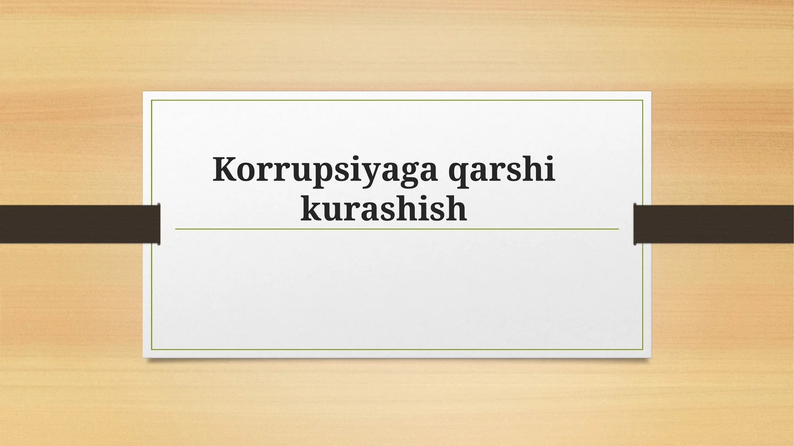 Korrupsiyaga qarshi kurashish