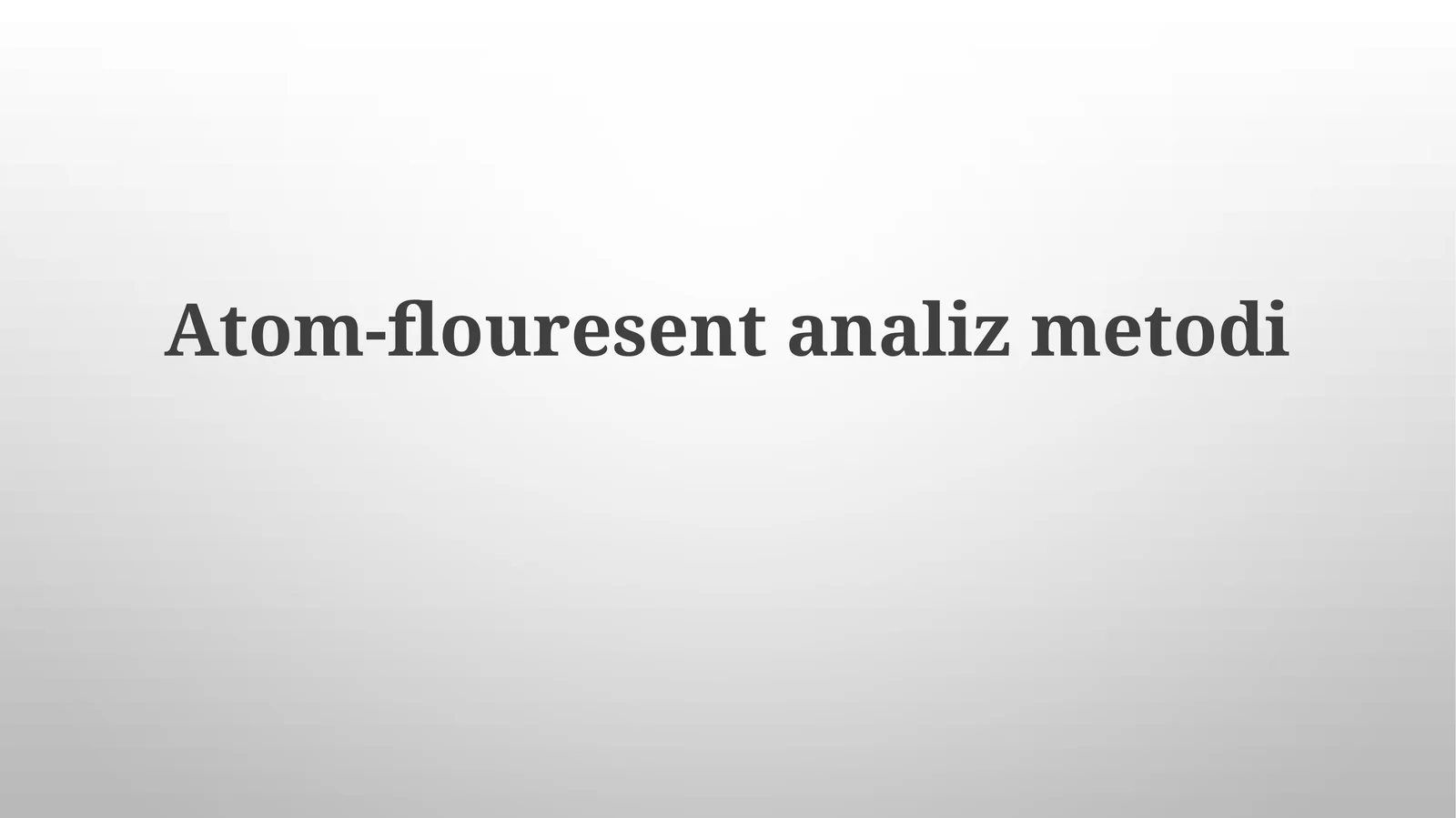 Atom-flouresentanalizmetodi