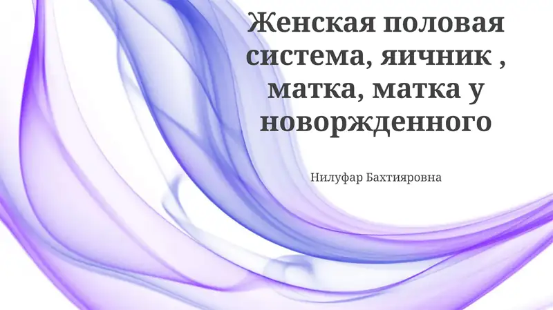 Женская половая система, яичник, матка, матка у новоржденного