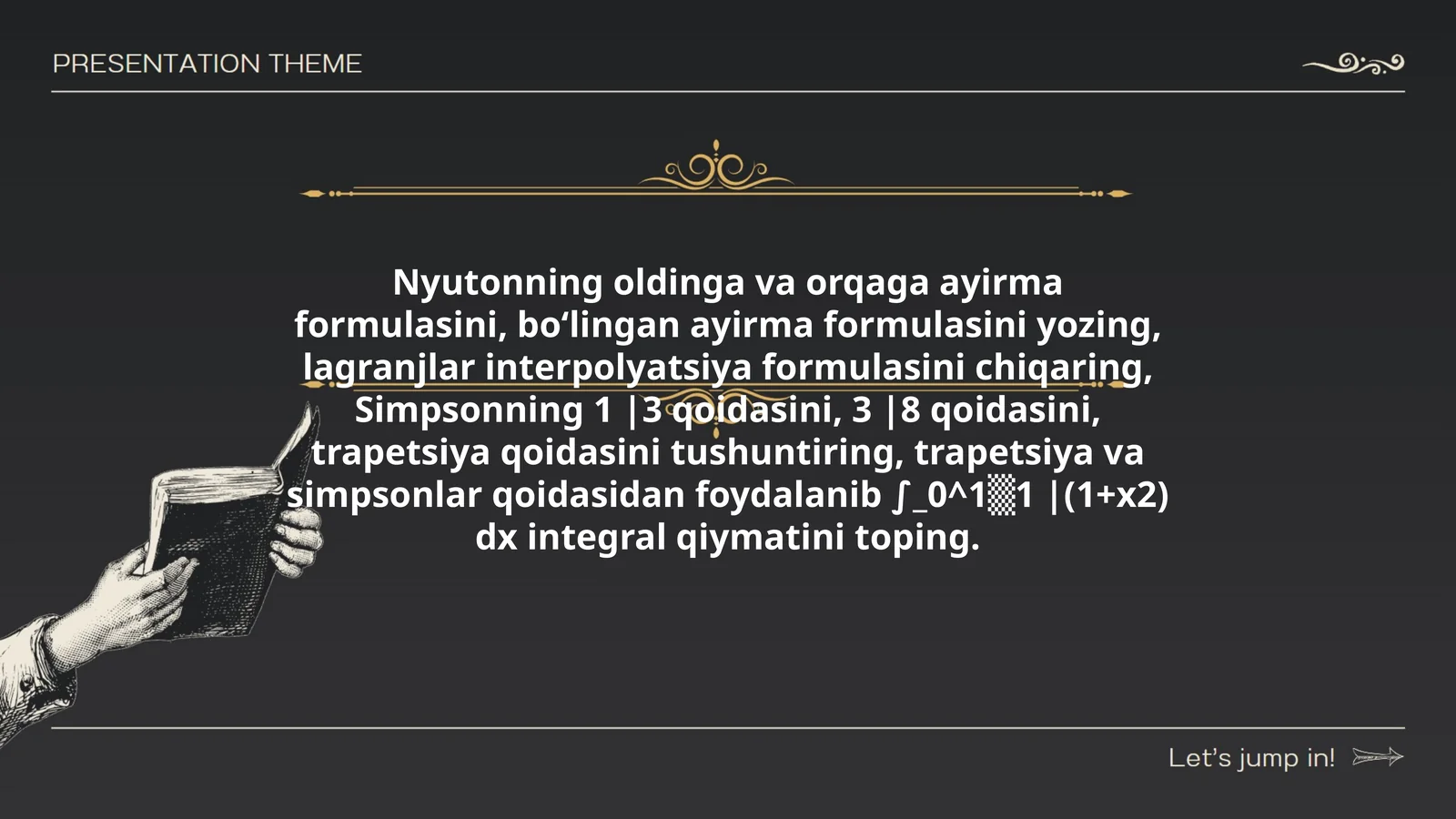 Lagranjlar interpolyatsiya formulasi