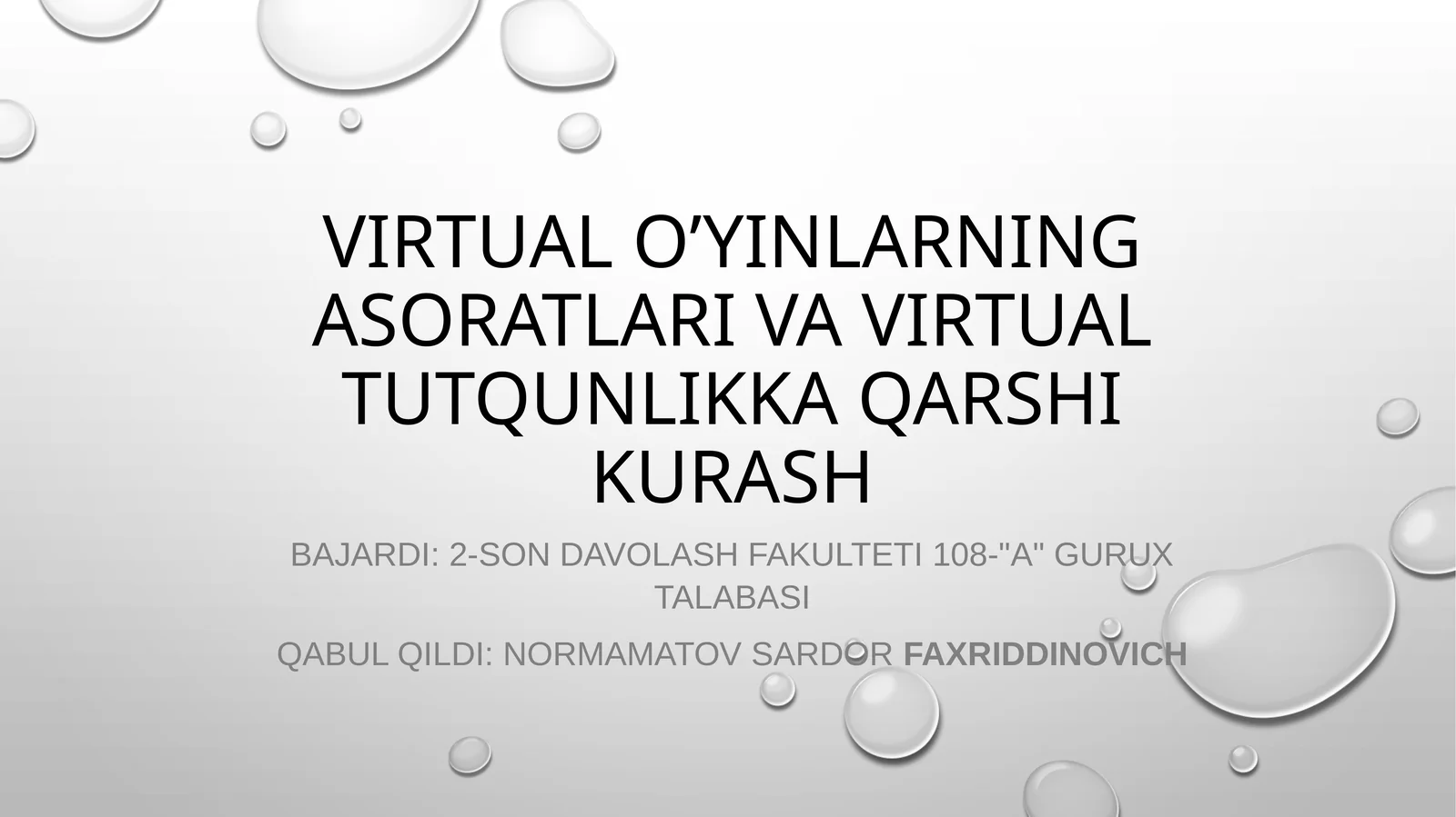 virtualo’yinlarning asoratlari va virtual tutqunlikka qarshi kurash