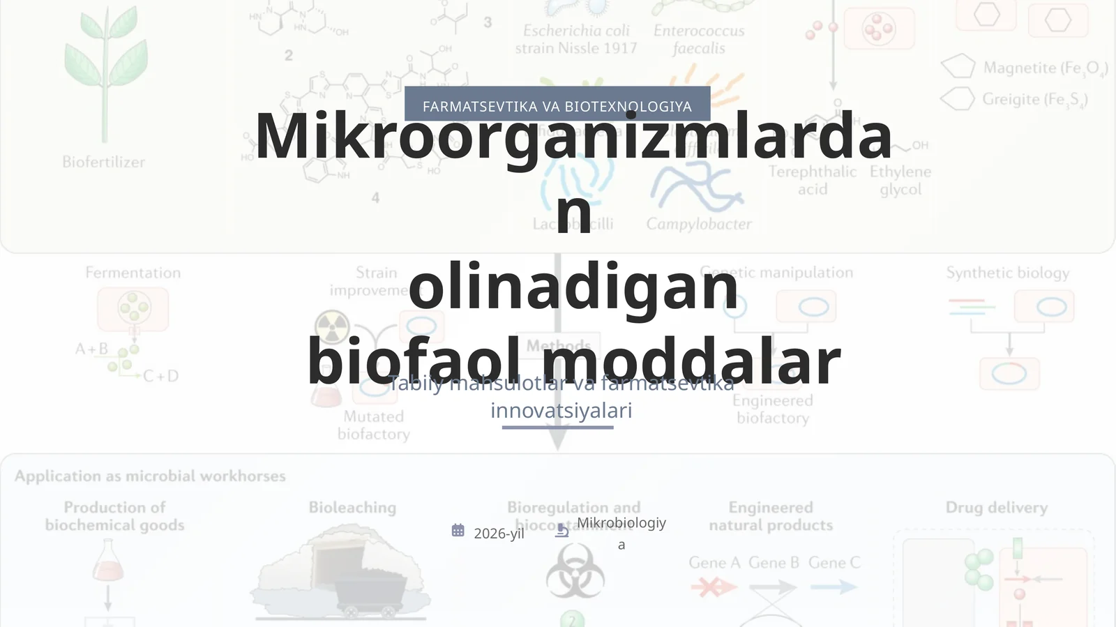 FARMATSEVTIKA VA BIOTEXNOLOGIYA