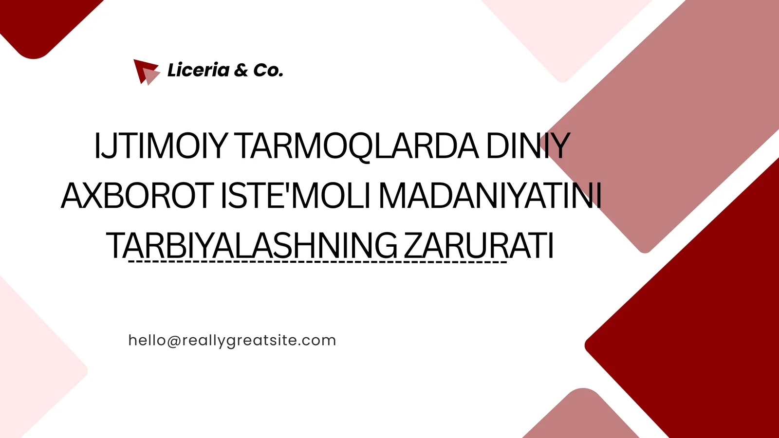 IJTIMOIY TARMOQLARDA DINIY AXBOROT ISTE'MOLI MADANIYATINI TARBIYALASHNING ZARURATI