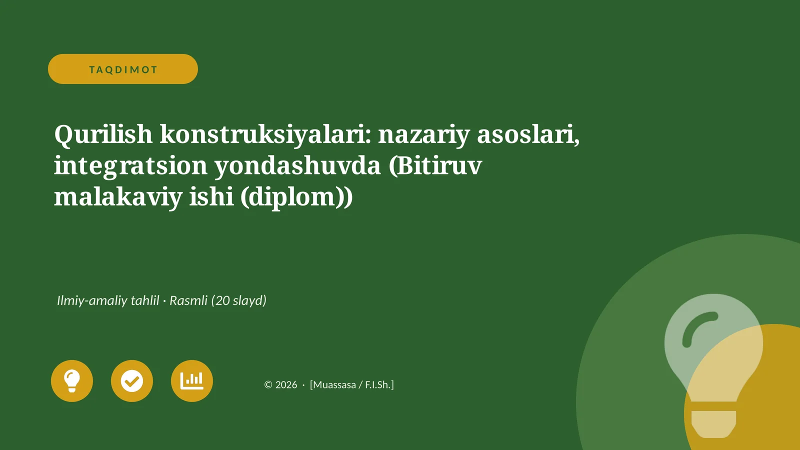 Qurilish konstruksiyalari: nazariy asoslari, integratsion yondashuvda (Bitiruv malakaviy ishi (diplom))