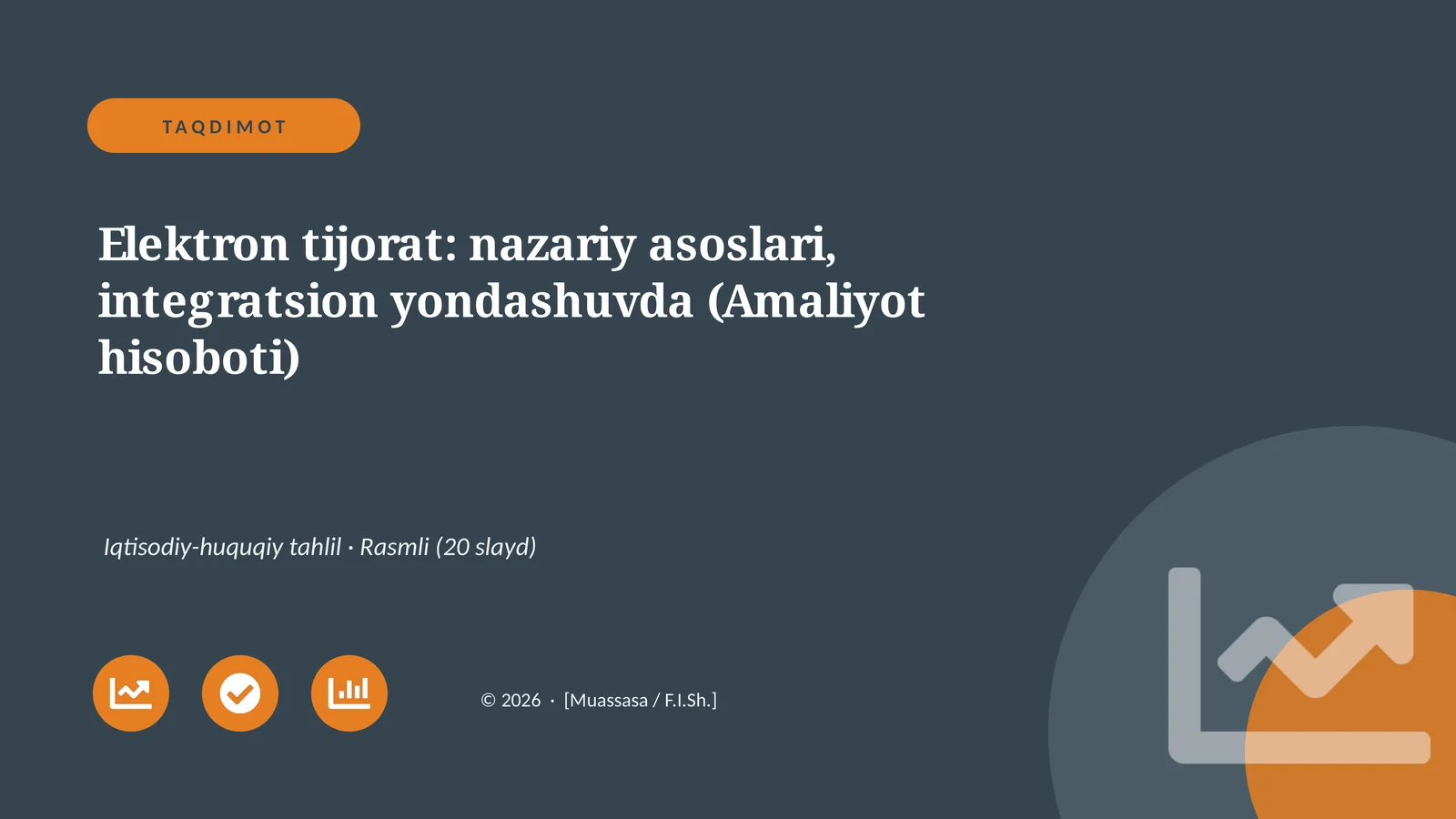 Elektron tijorat: nazariy asoslari, integratsion yondashuvda (Amaliyot hisoboti)