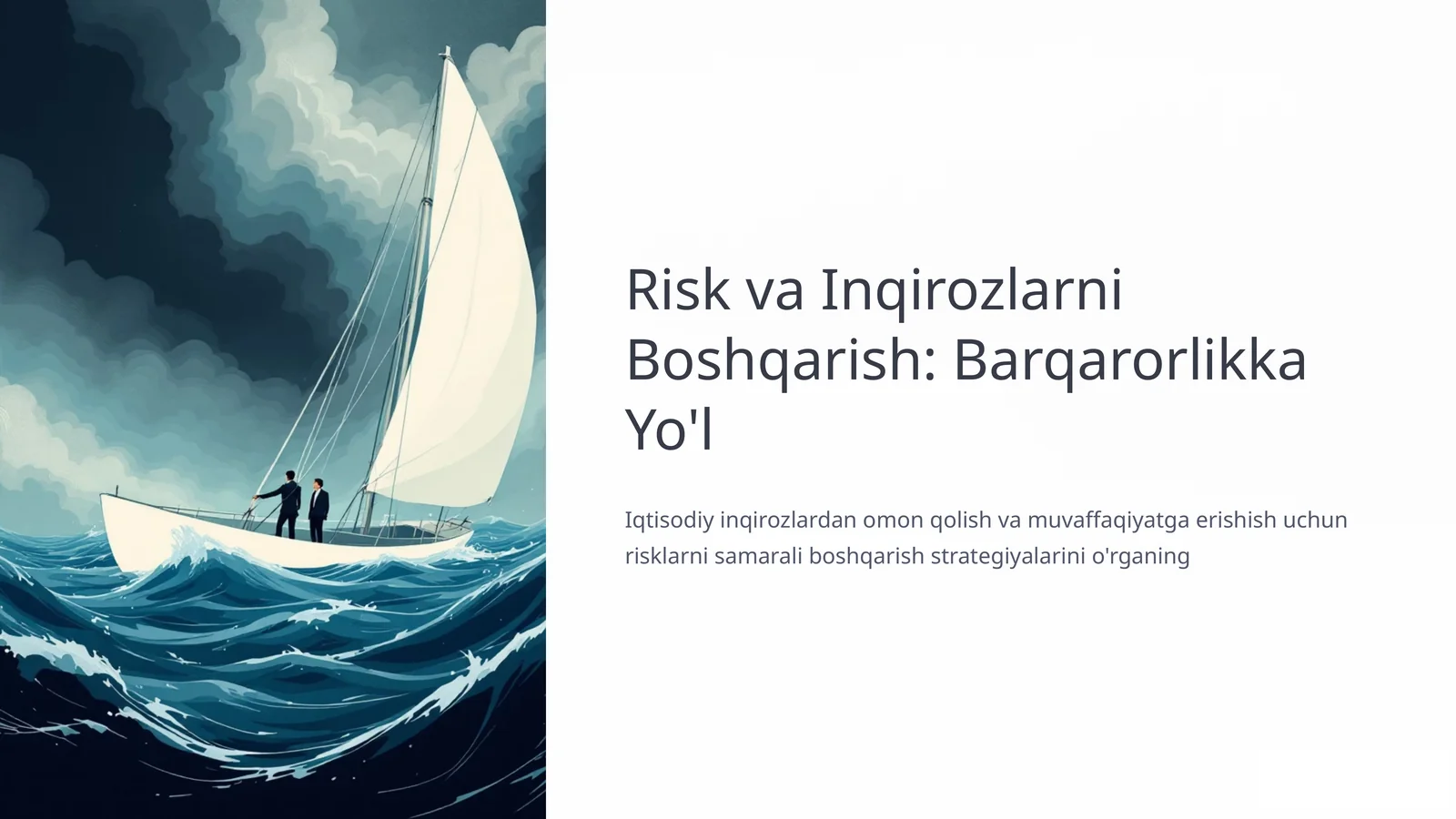 Menejment fanida: risk va inqirozlarni boshqarish