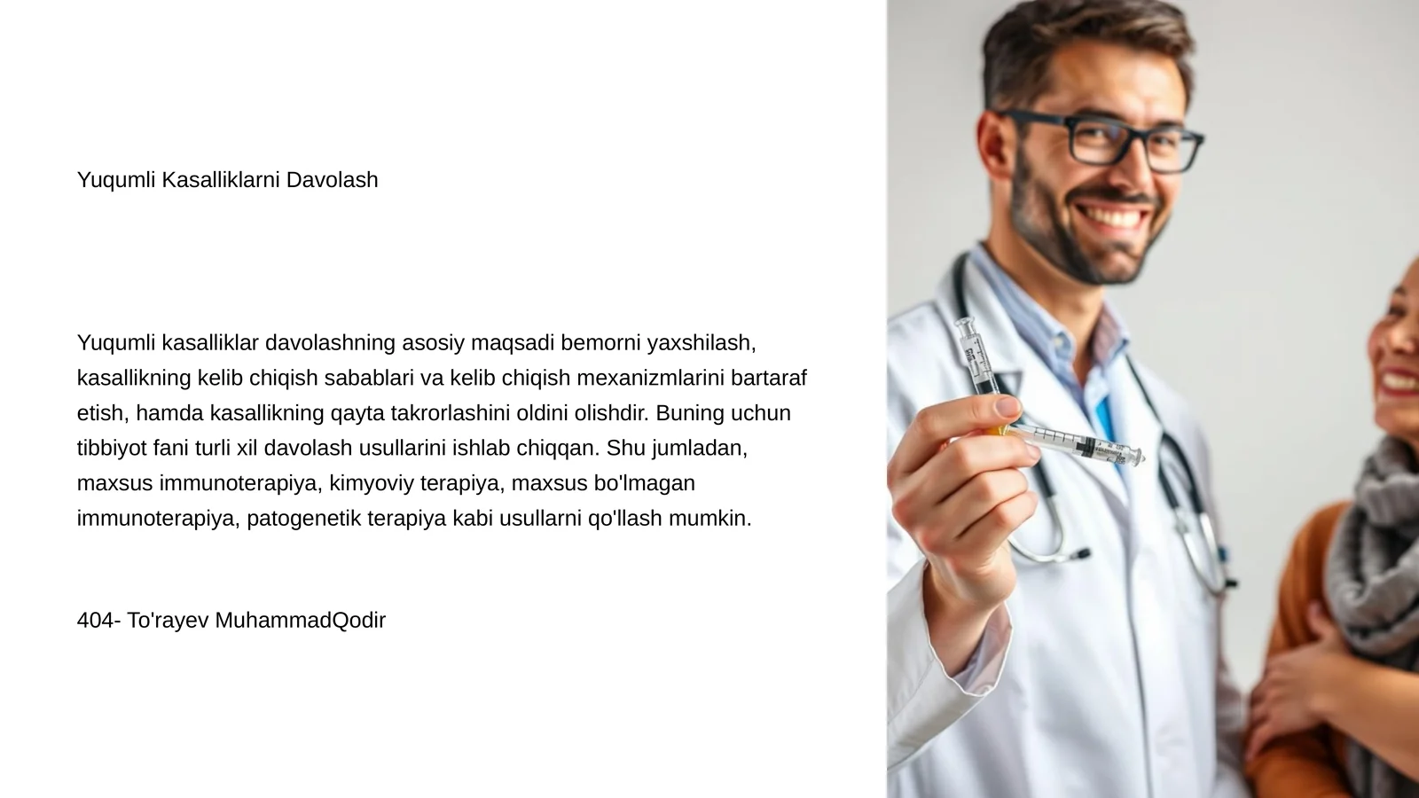 Yuqumli Kasalliklarni Davolash