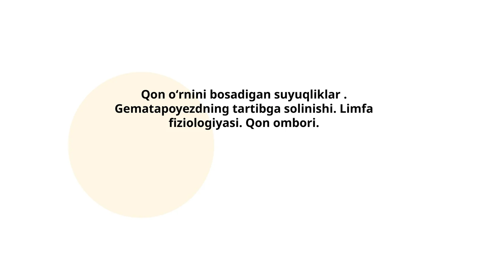 Qon oʻrnini bosadigan suyuqliklar