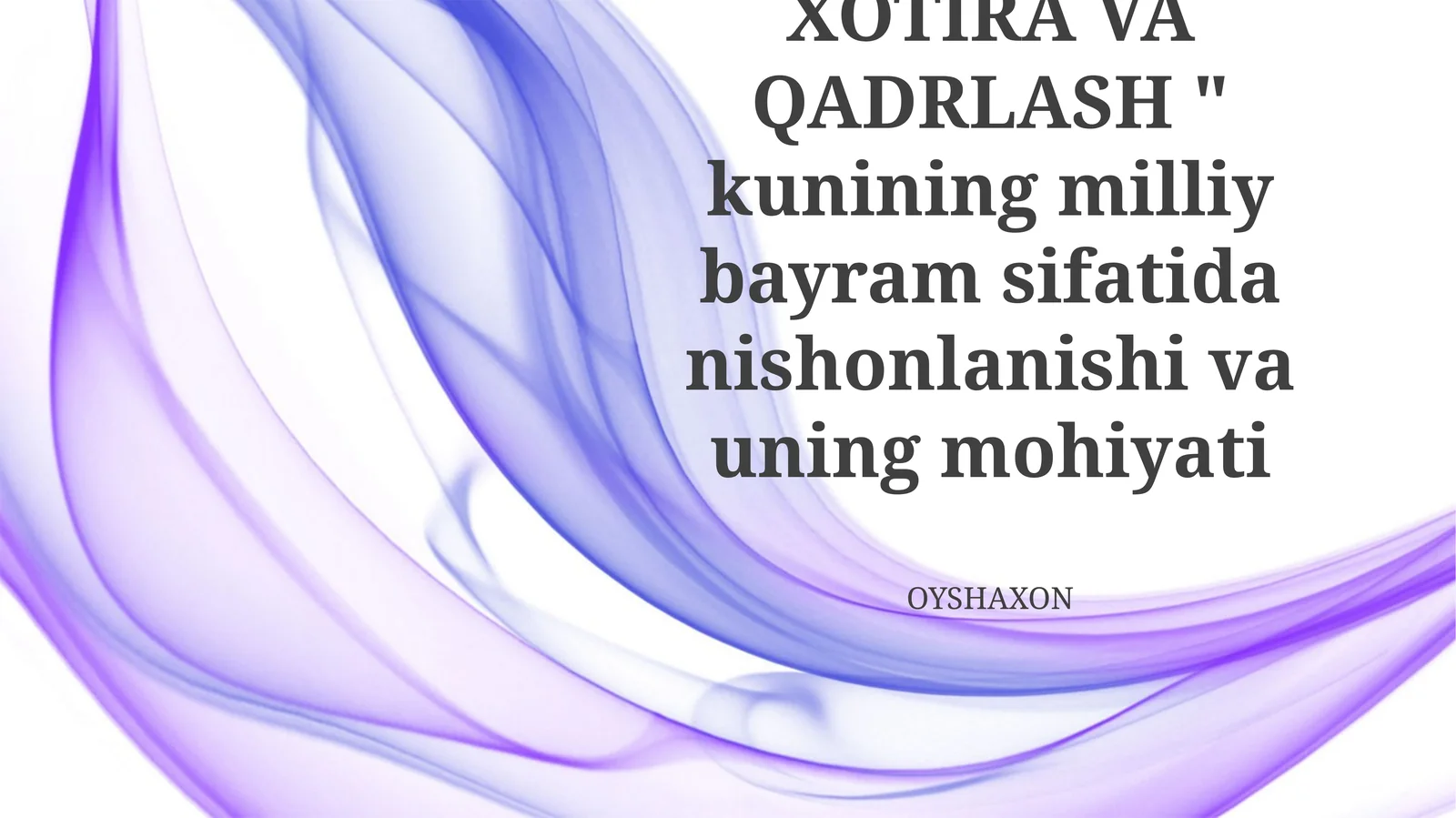 Milliy Qadriyatlarni Mustahkamlash