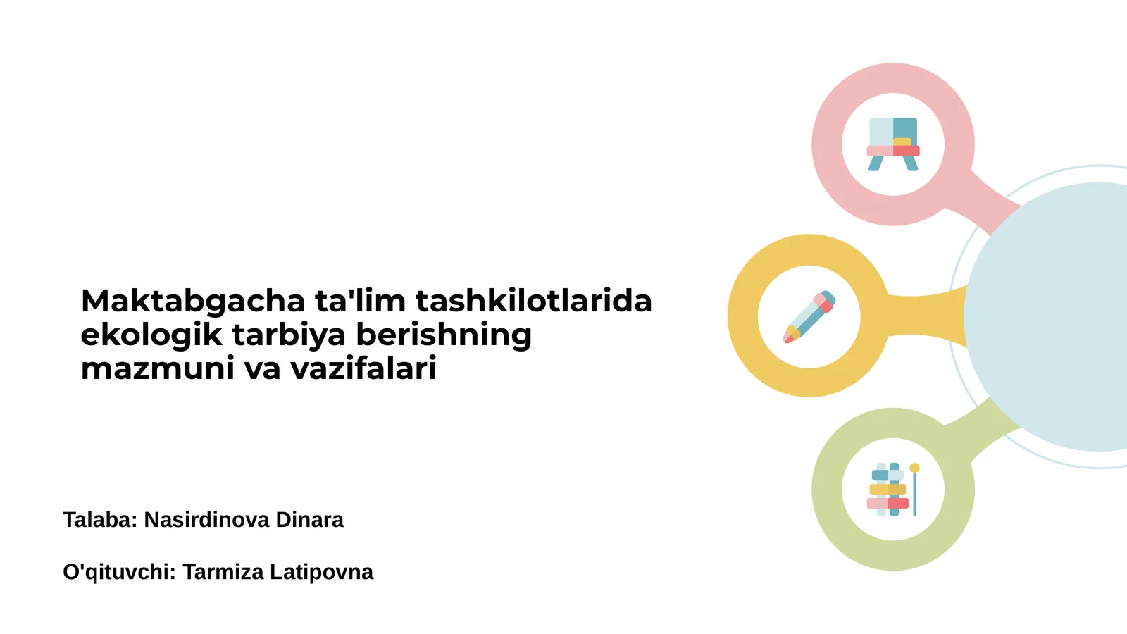 Ekologik tarbiya Maktabda