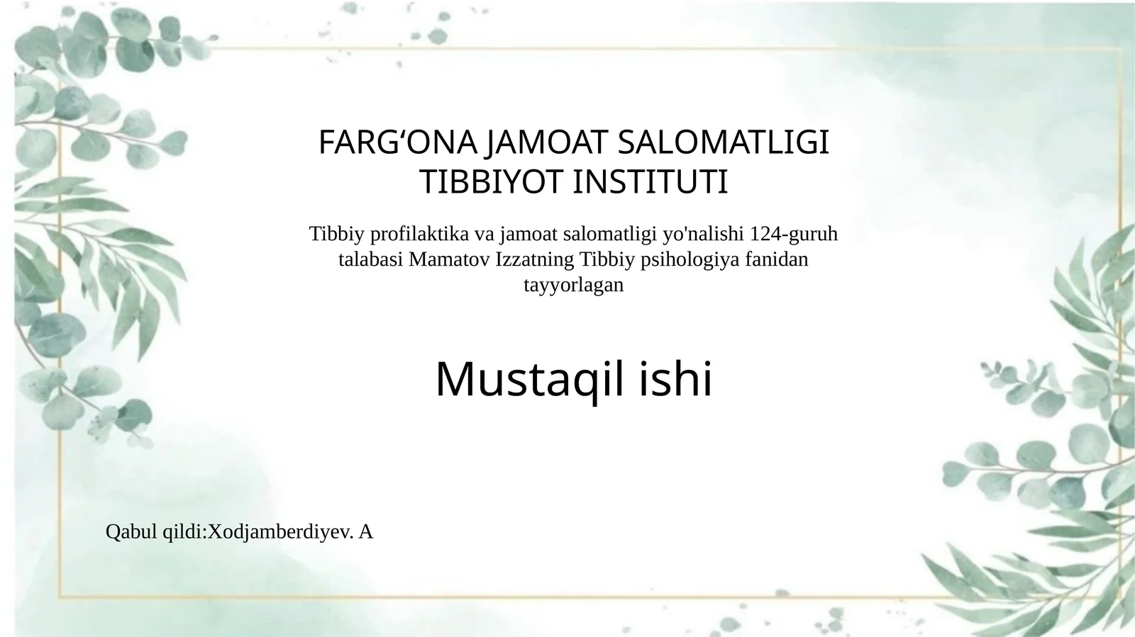 Tibbiypsihologiya