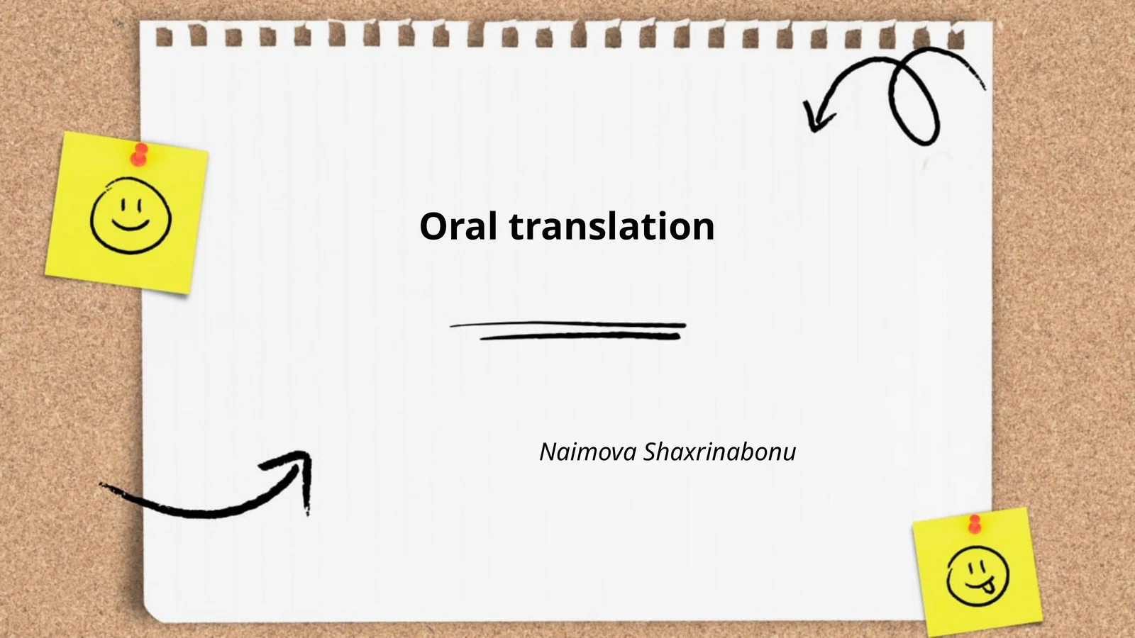 Oral translation
