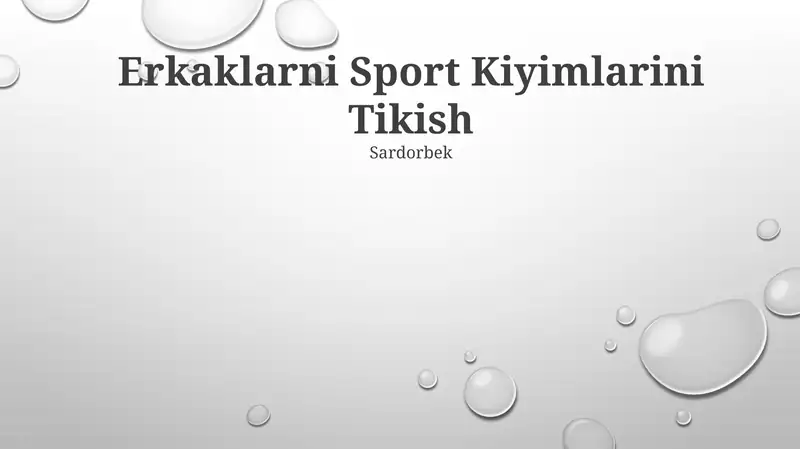 Erkaklarni Sport Kiyimlarini Tikish