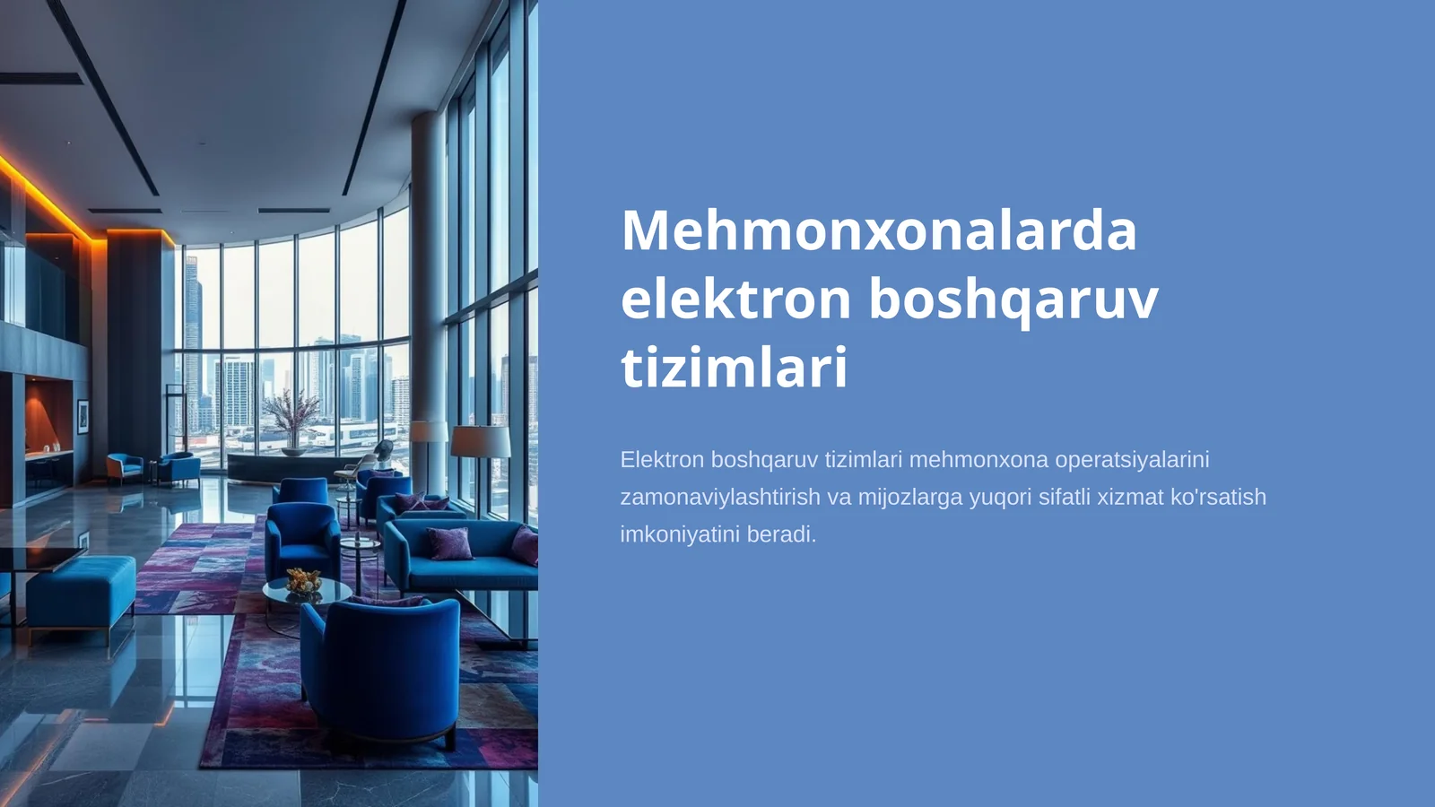 Mehmonxonalarda elektron boshqaruv tizimlari