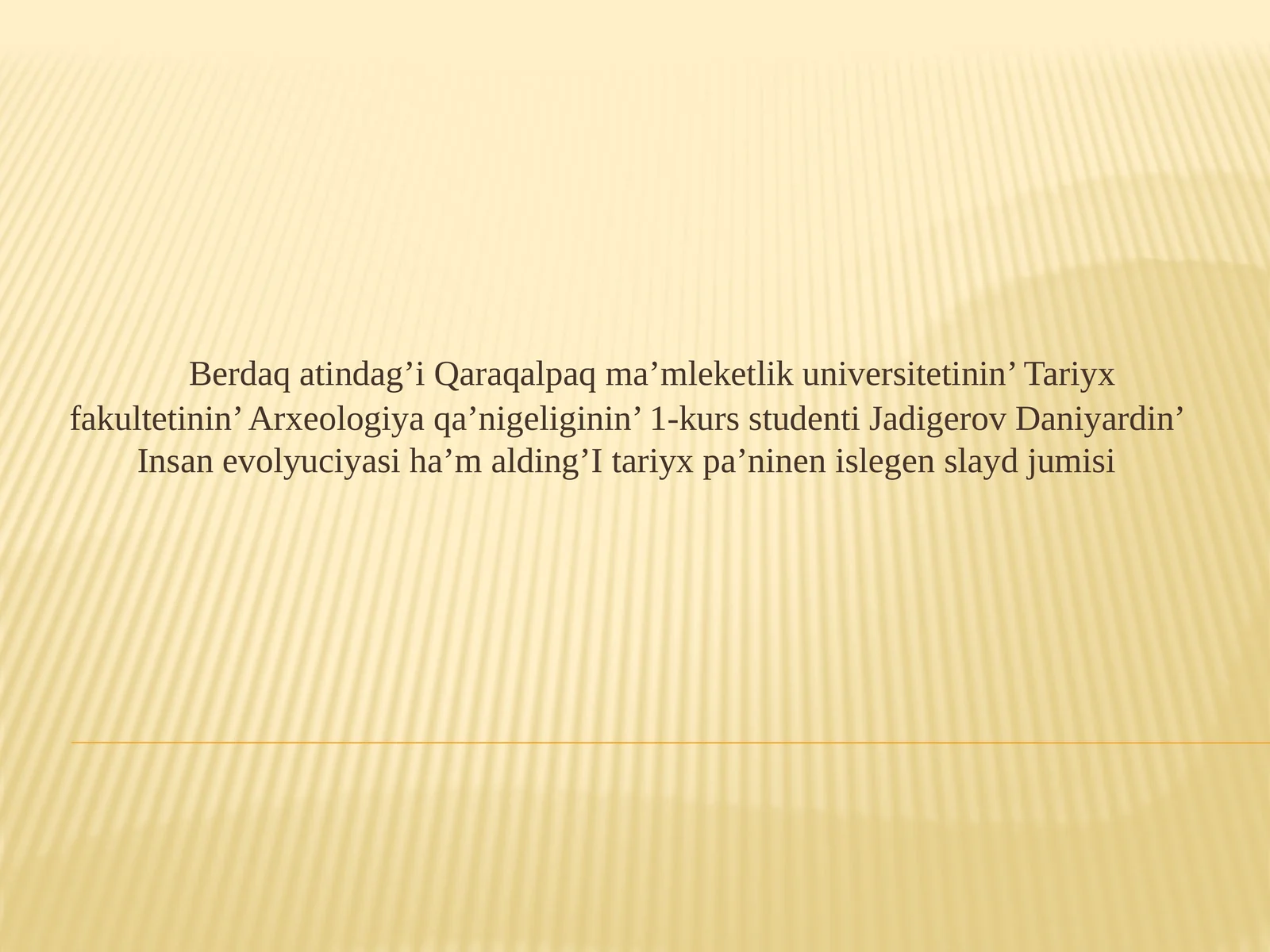 Insanevolyutsiyasi haqida