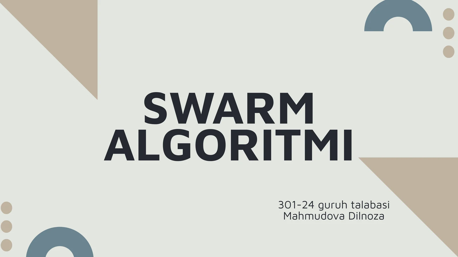 Swarm algoritmi