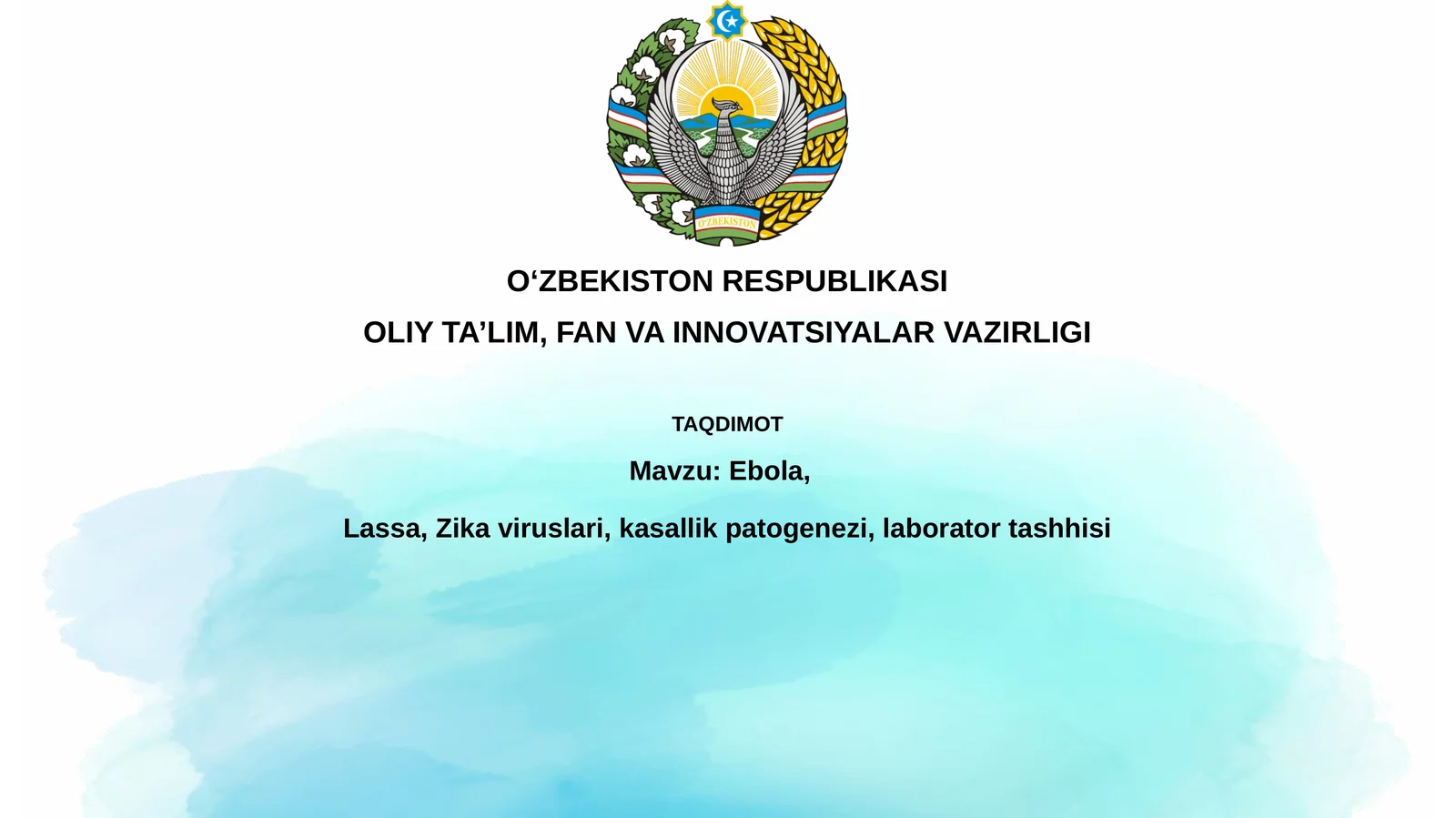 Ebola, Lassa va Zika viruslari