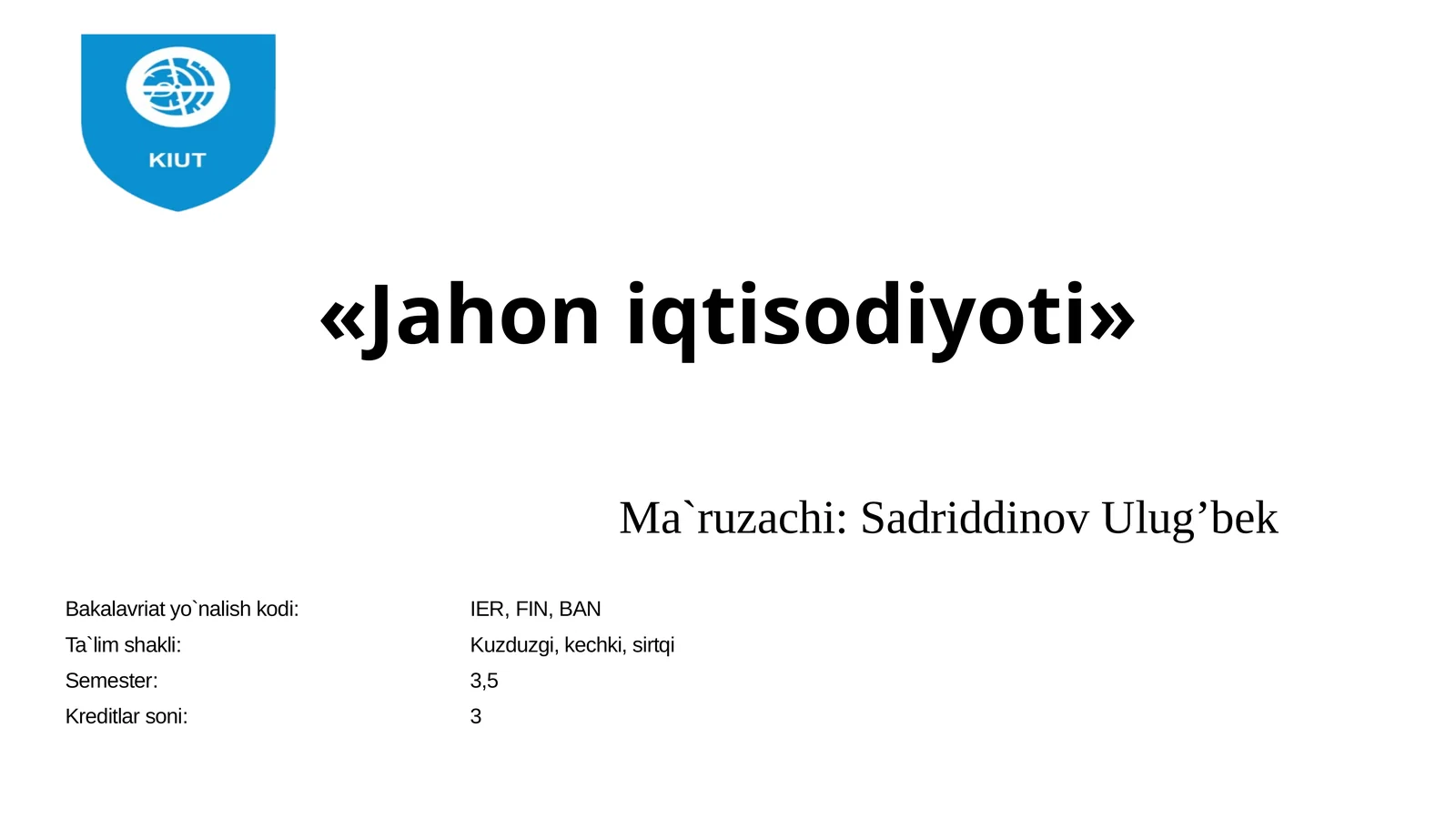 9-mavzu.Jahoniqtisodiyotidagirivojlanayotgandavlatlar