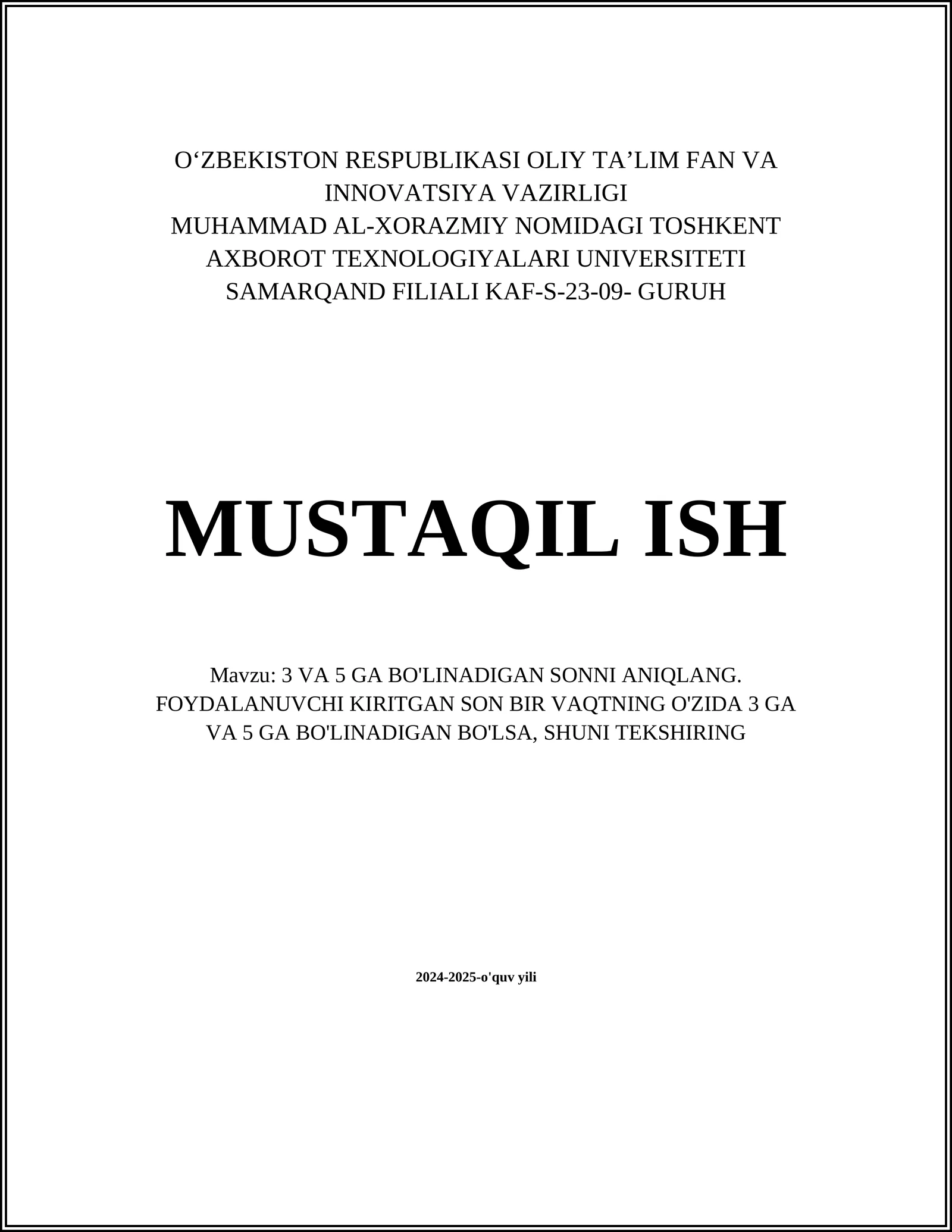 Matematikani o'rganish