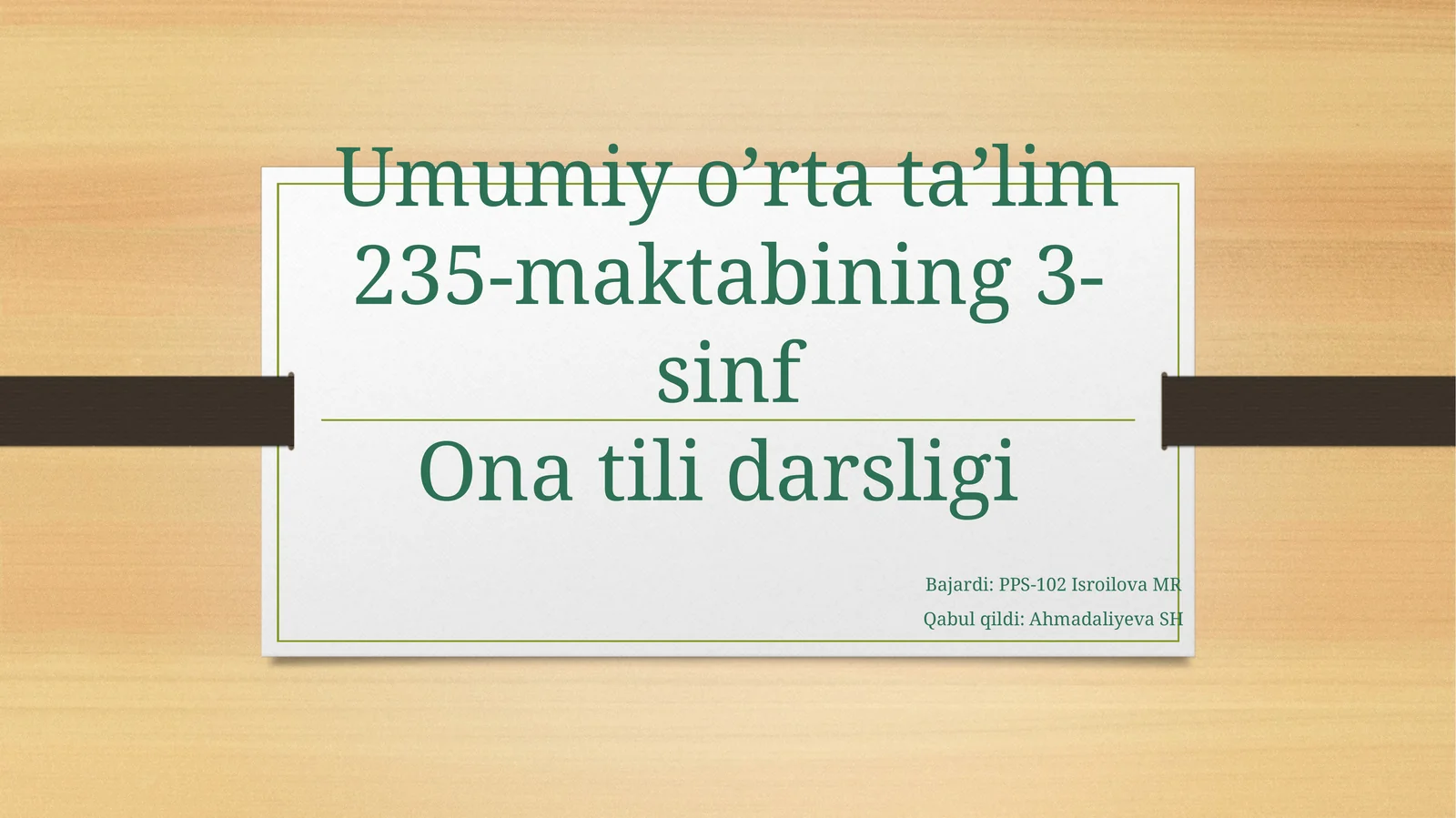 Ona tili darsligi