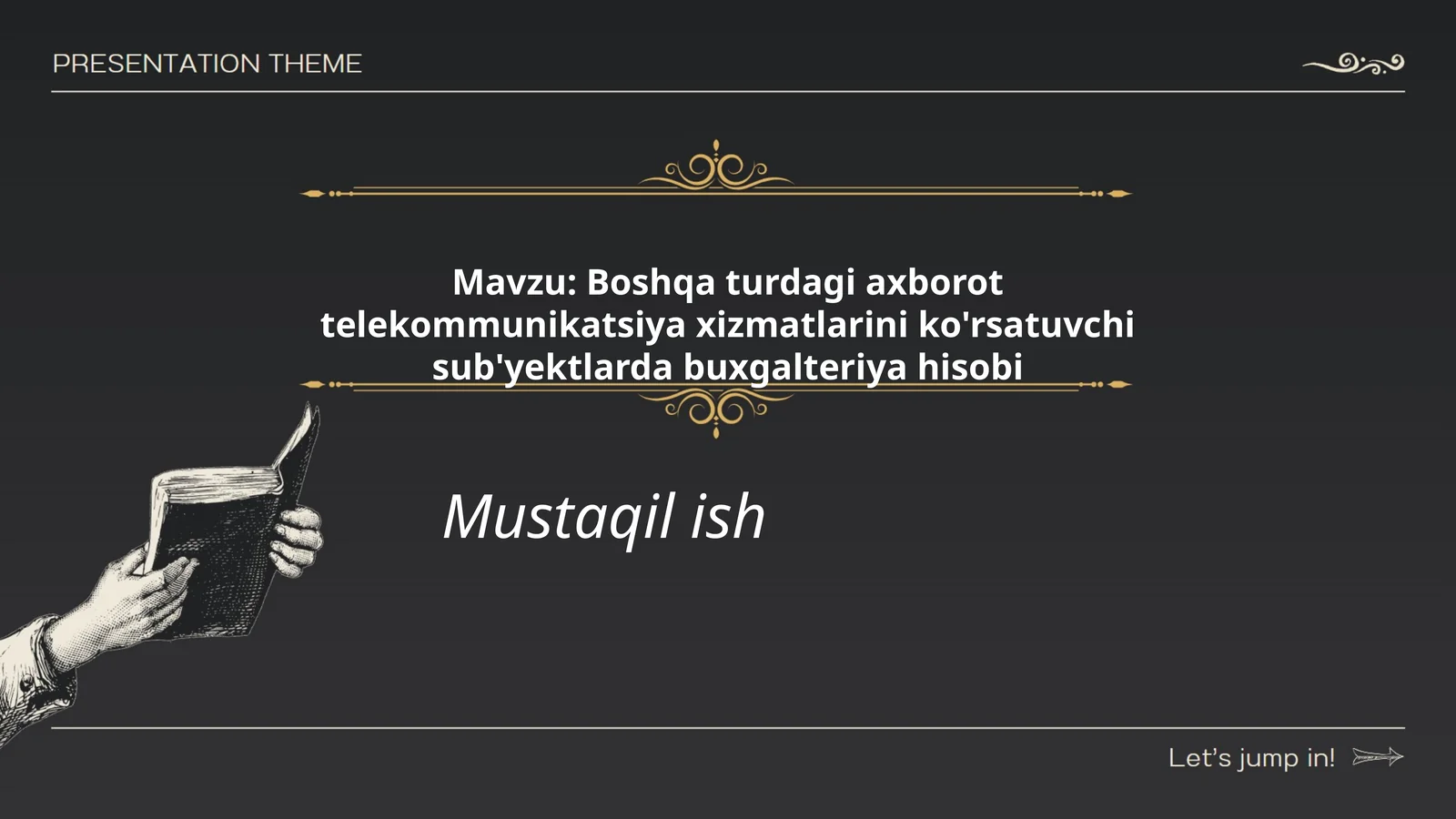 Boshqa turdagi axborot telekommunikatsiya xizmatlarini ko'rsatuvchi sub'yektlarda buxgalteriya hisobi